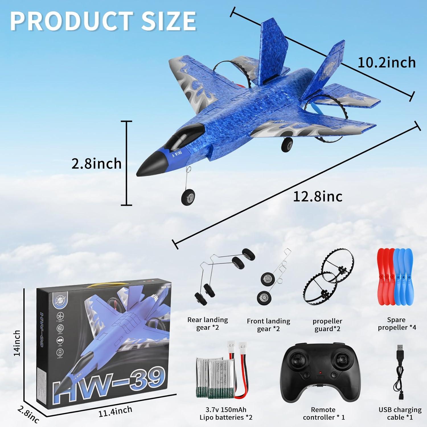 Avión RC Gordengdy F35 2CH con Giroscopio y 2 Baterías