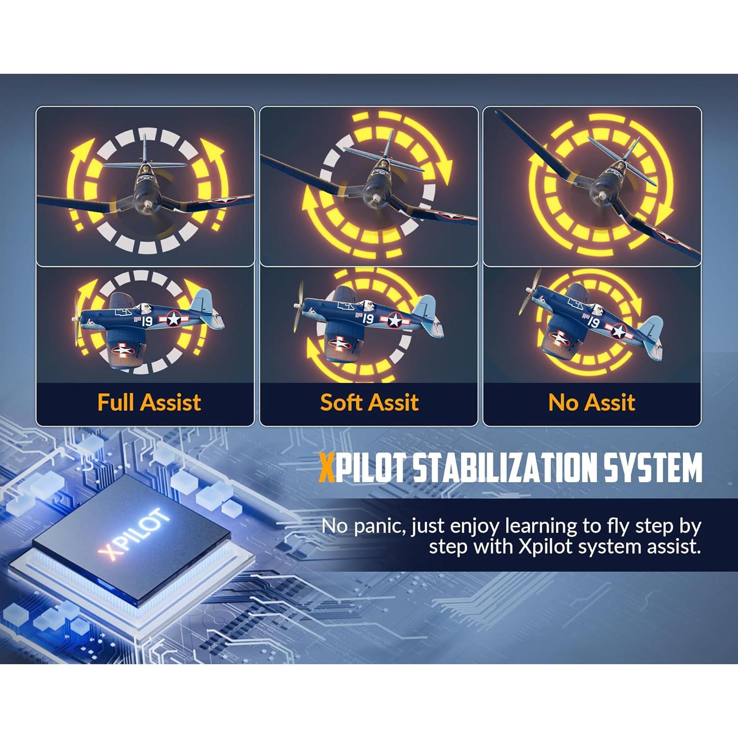 Avión RC VolantexRC F4U Corsair 4 Canales 50cm