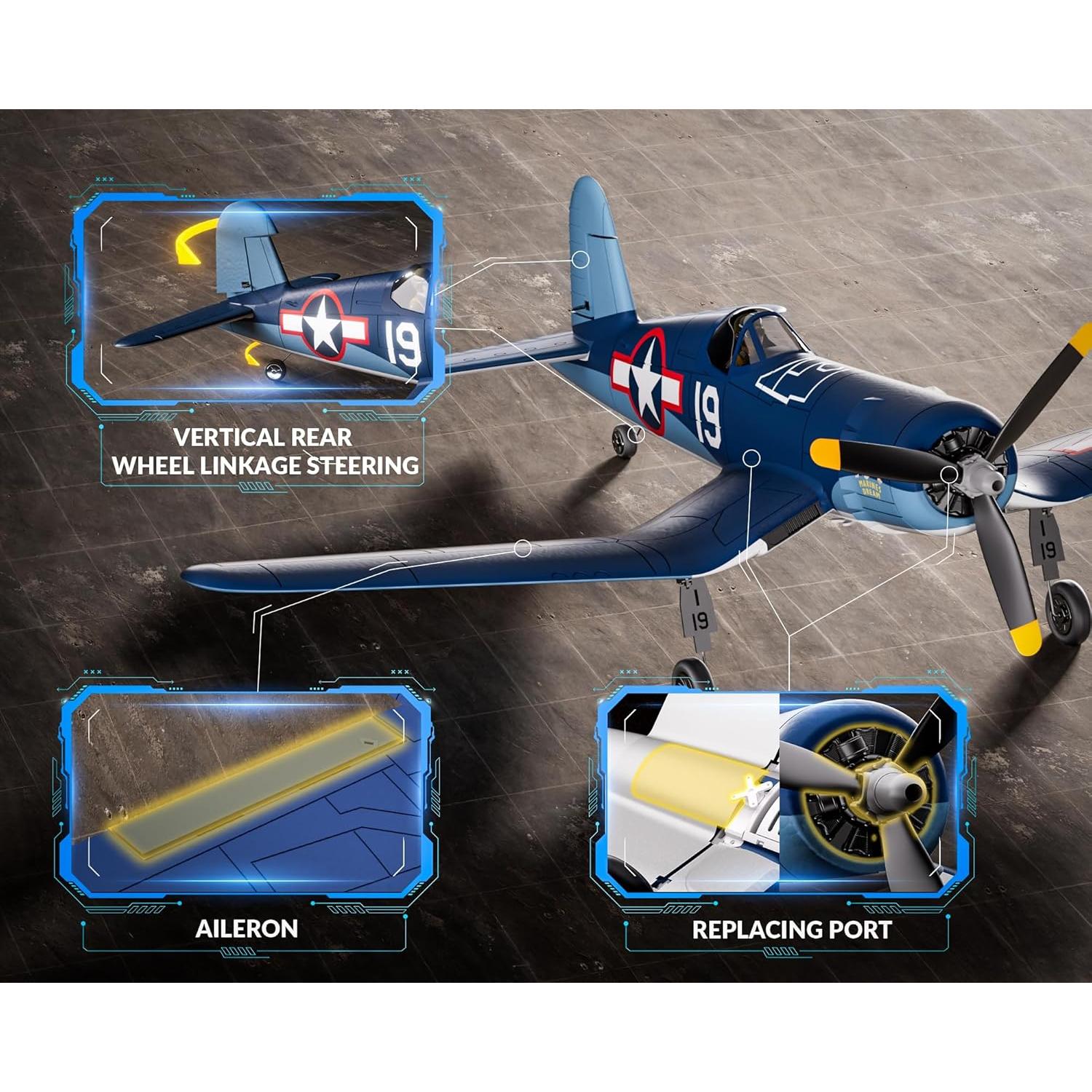 Avión RC VolantexRC F4U Corsair 4 Canales 50cm