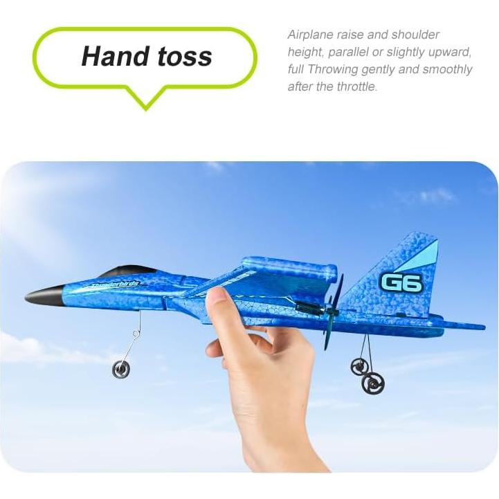 Avión RC GIGEGAIRC Azul 26cm Control Remoto 2.4GHz