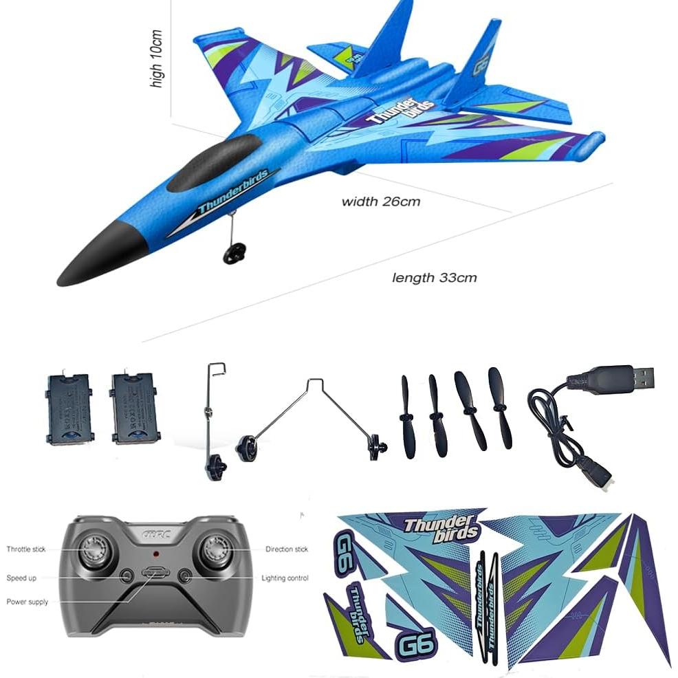 Avión RC GIGEGAIRC Azul 26cm Control Remoto 2.4GHz