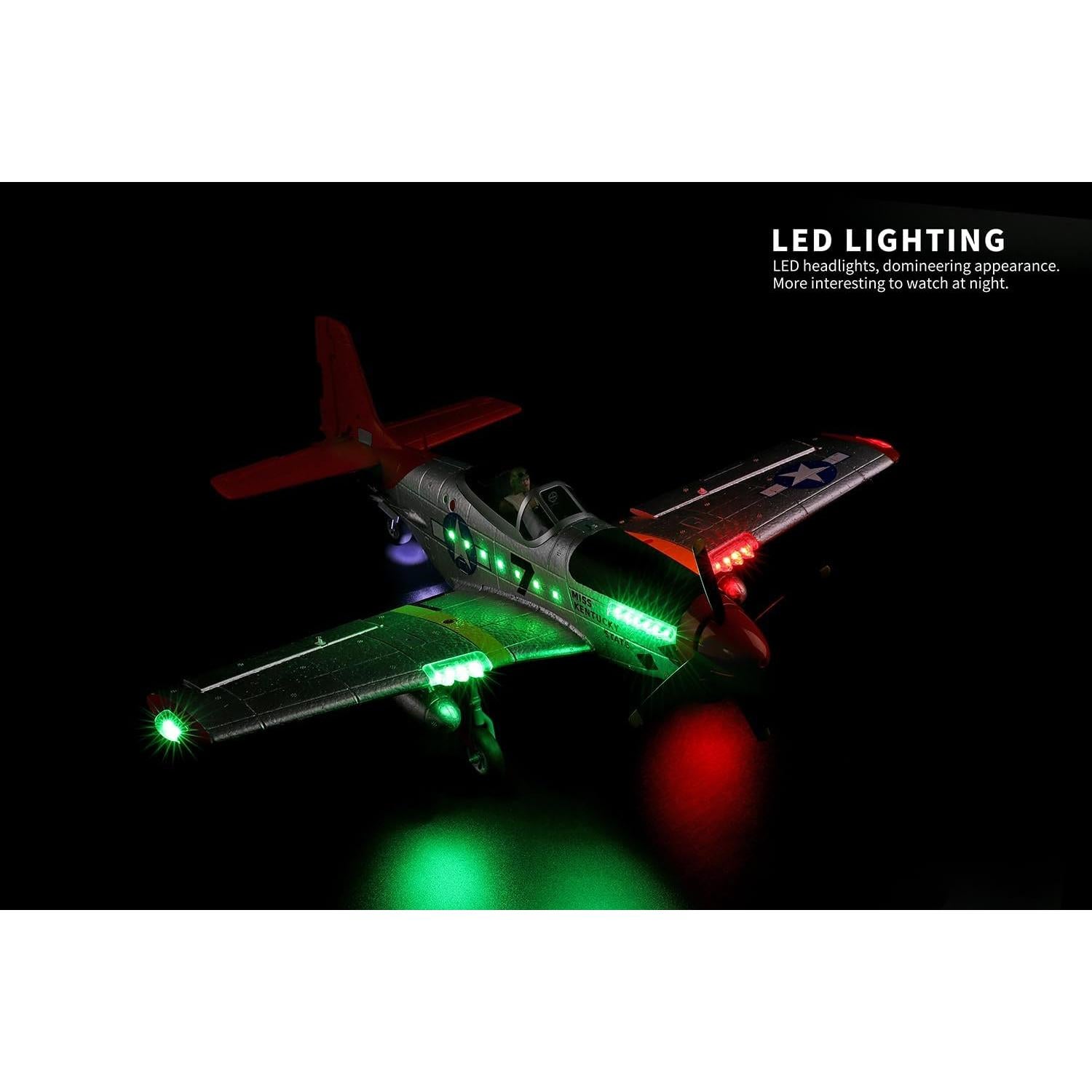 Avión RC P51 Mustang 560mm Ssccgym 3D/6G Acrobático