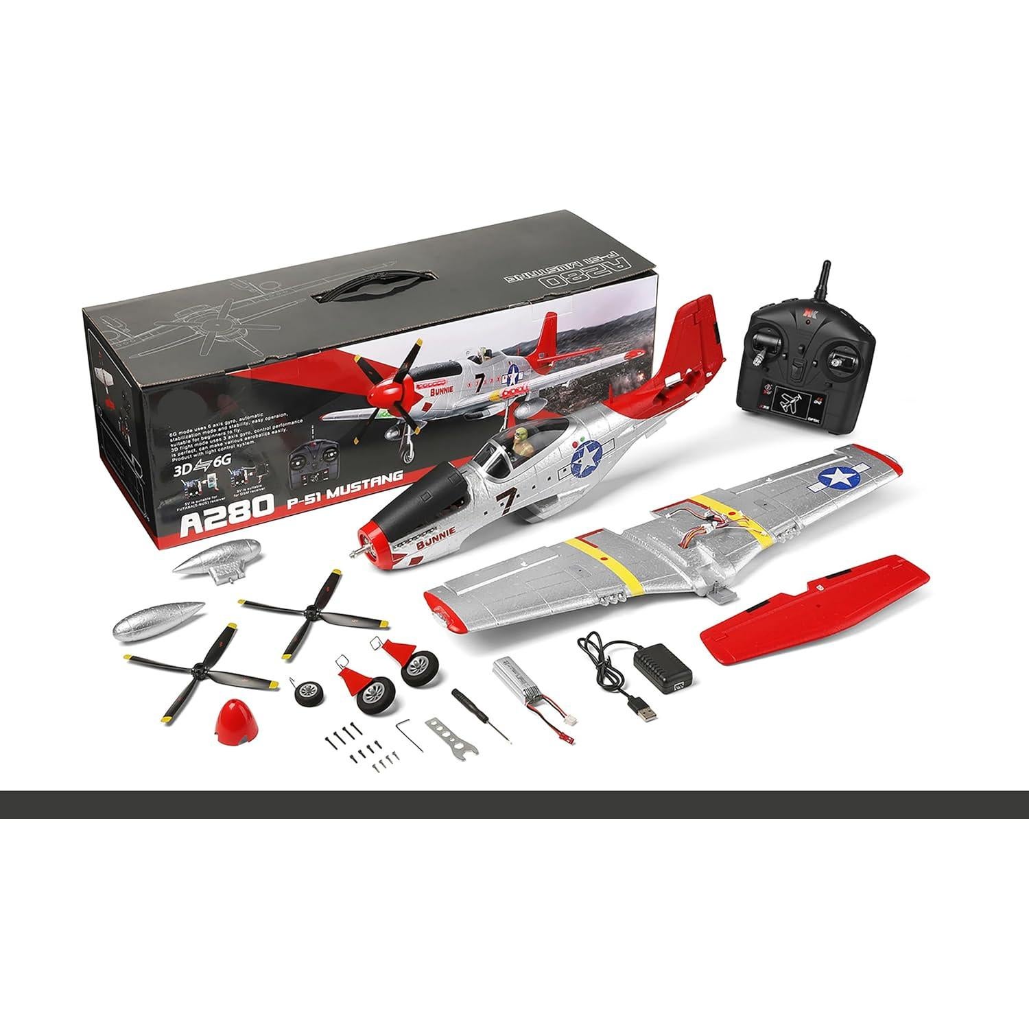 Avión RC P51 Mustang 560mm Ssccgym 3D/6G Acrobático