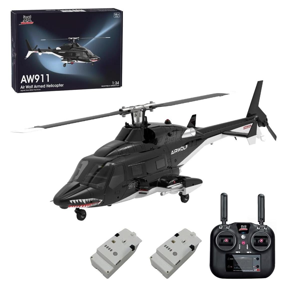 HELICÓPTERO RC WOLFBUSH AW-911 2.4G GPS 9CH RTF 1.2kg