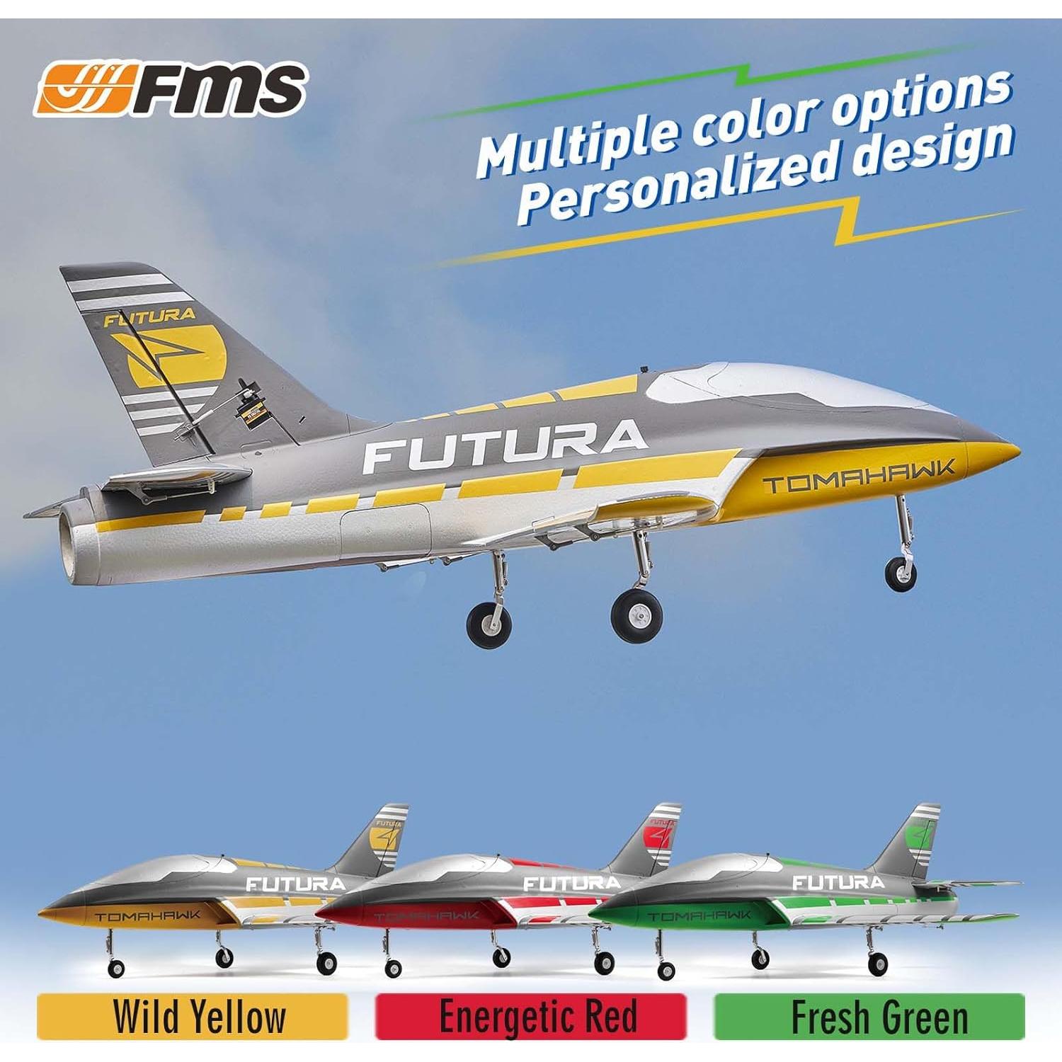 FMS Futura 64mm Jet Deportivo RC Amarillo para Principiantes