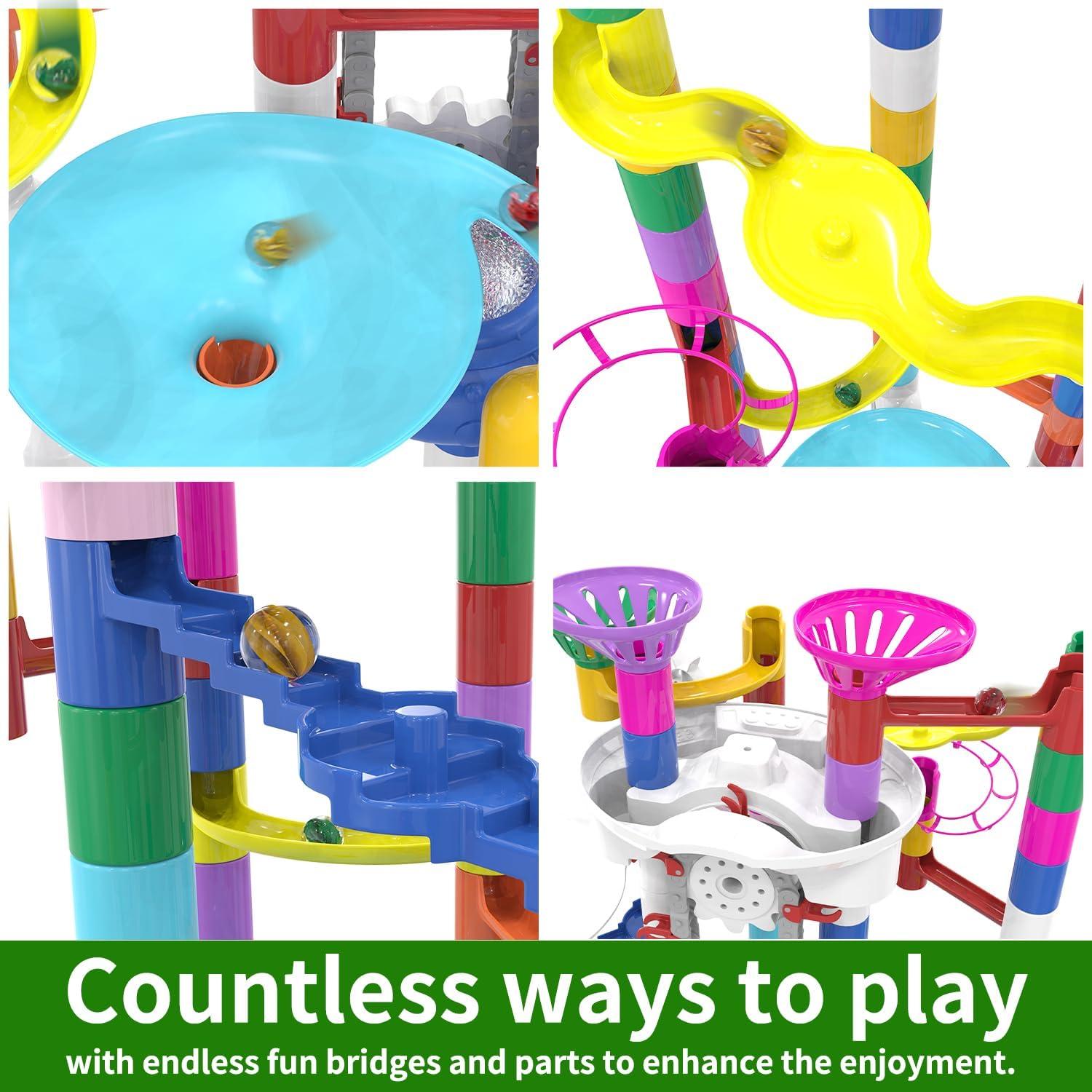 Carrera de Canicas Motorizada KERUVOTA 220 Pcs con Elevador