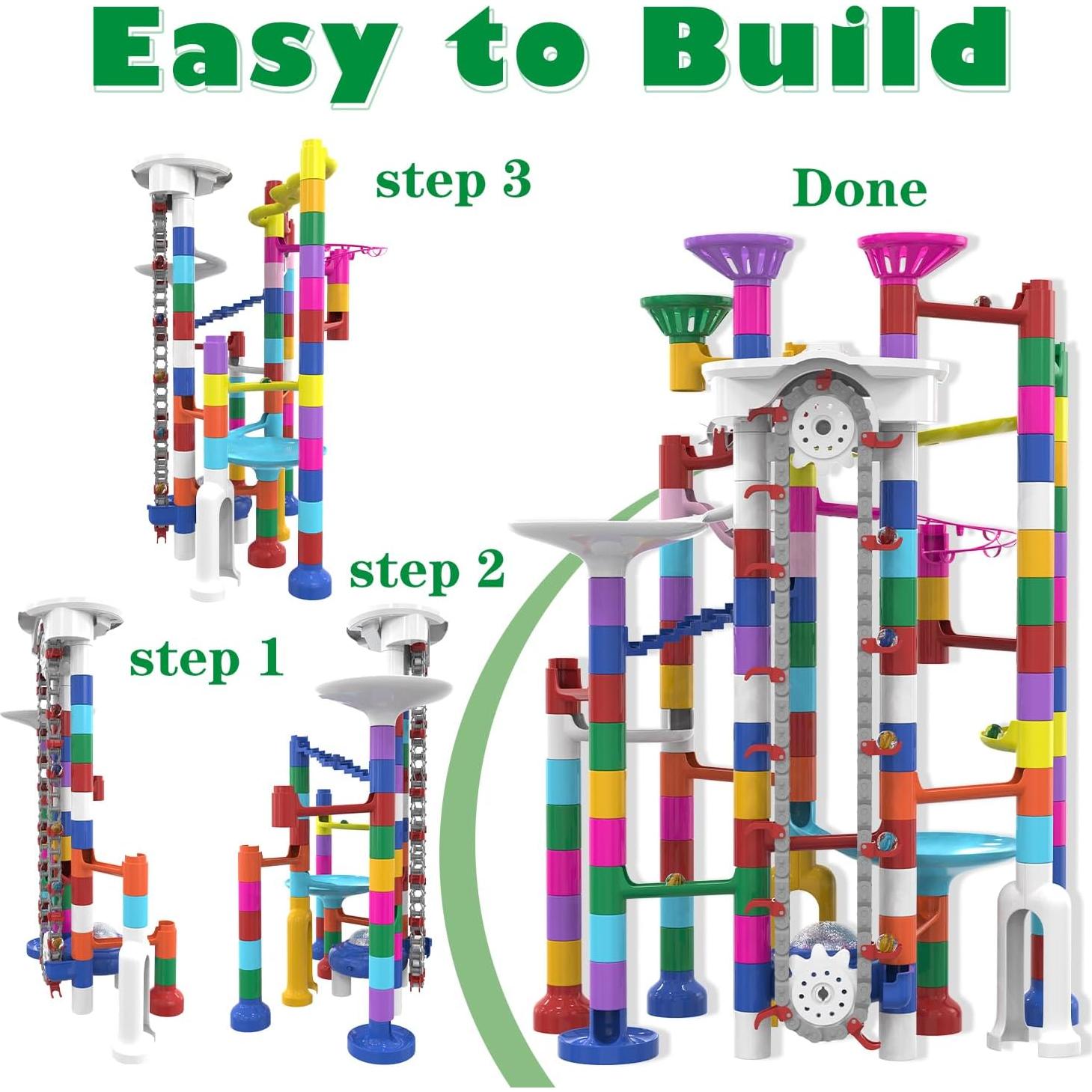 Carrera de Canicas Motorizada KERUVOTA 220 Pcs con Elevador