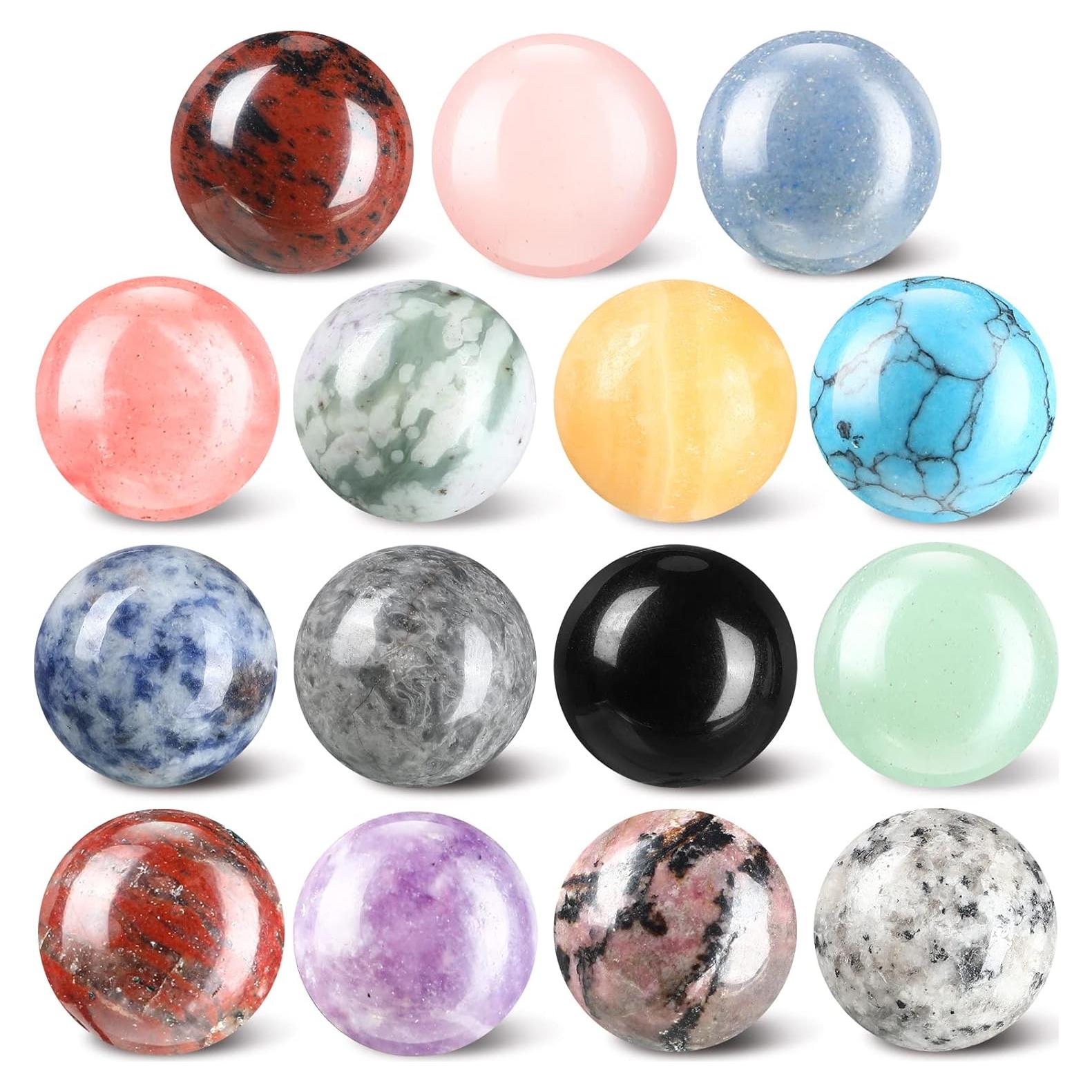 15 Esferas de Cristal Nuenen 25 mm para Meditación y Joyas