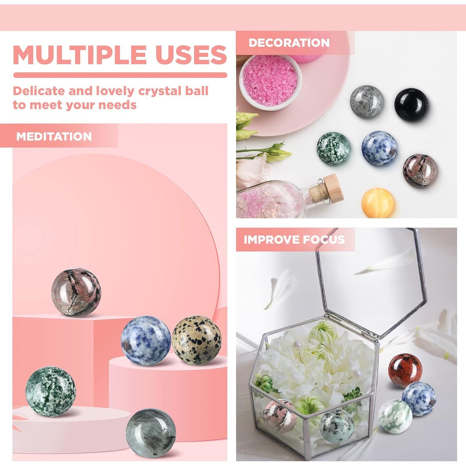 15 Esferas de Cristal Nuenen 25 mm para Meditación y Joyas