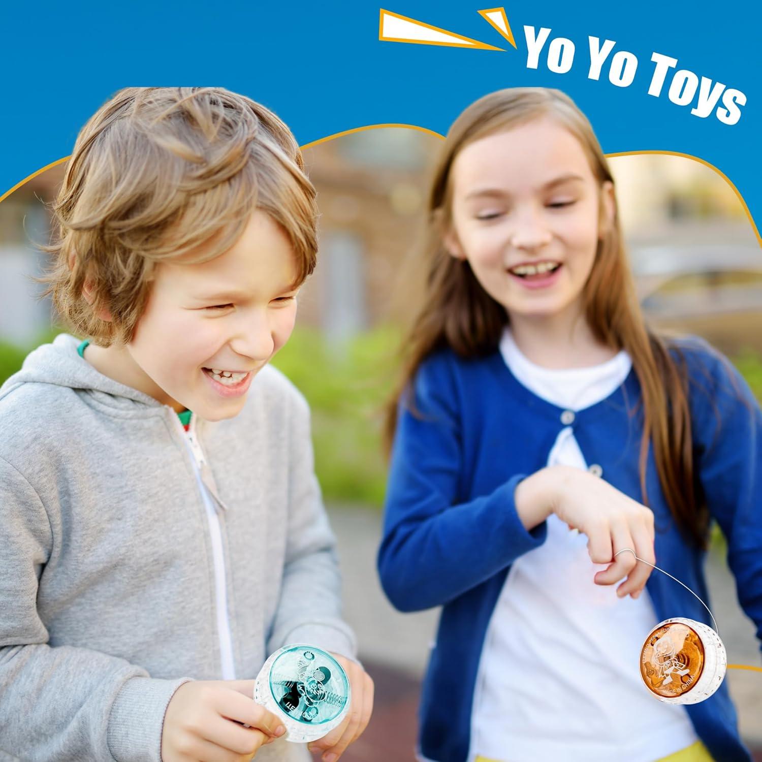 40 Pelotas Yo-Yo Coloridas con Luz LED Flahard para Niños