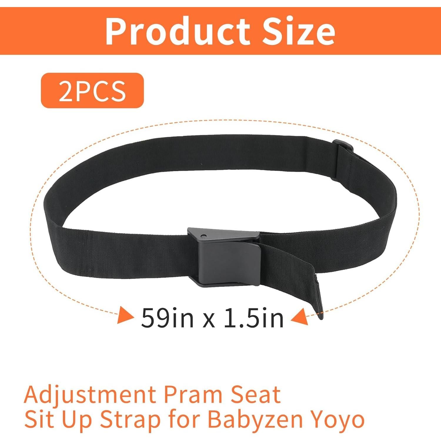 2 Correas Ajustables para Asiento de Cochecito Babyzen Yoyo