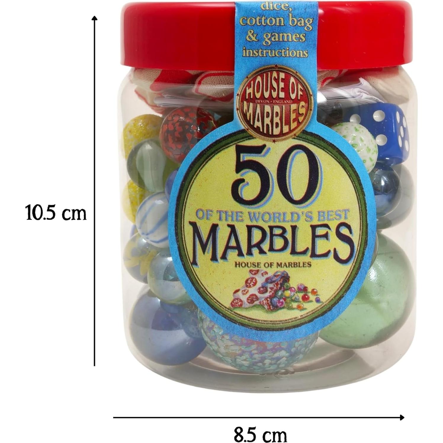 50 Canicas de Juguete Casa de Canicas - Diversión Clásica