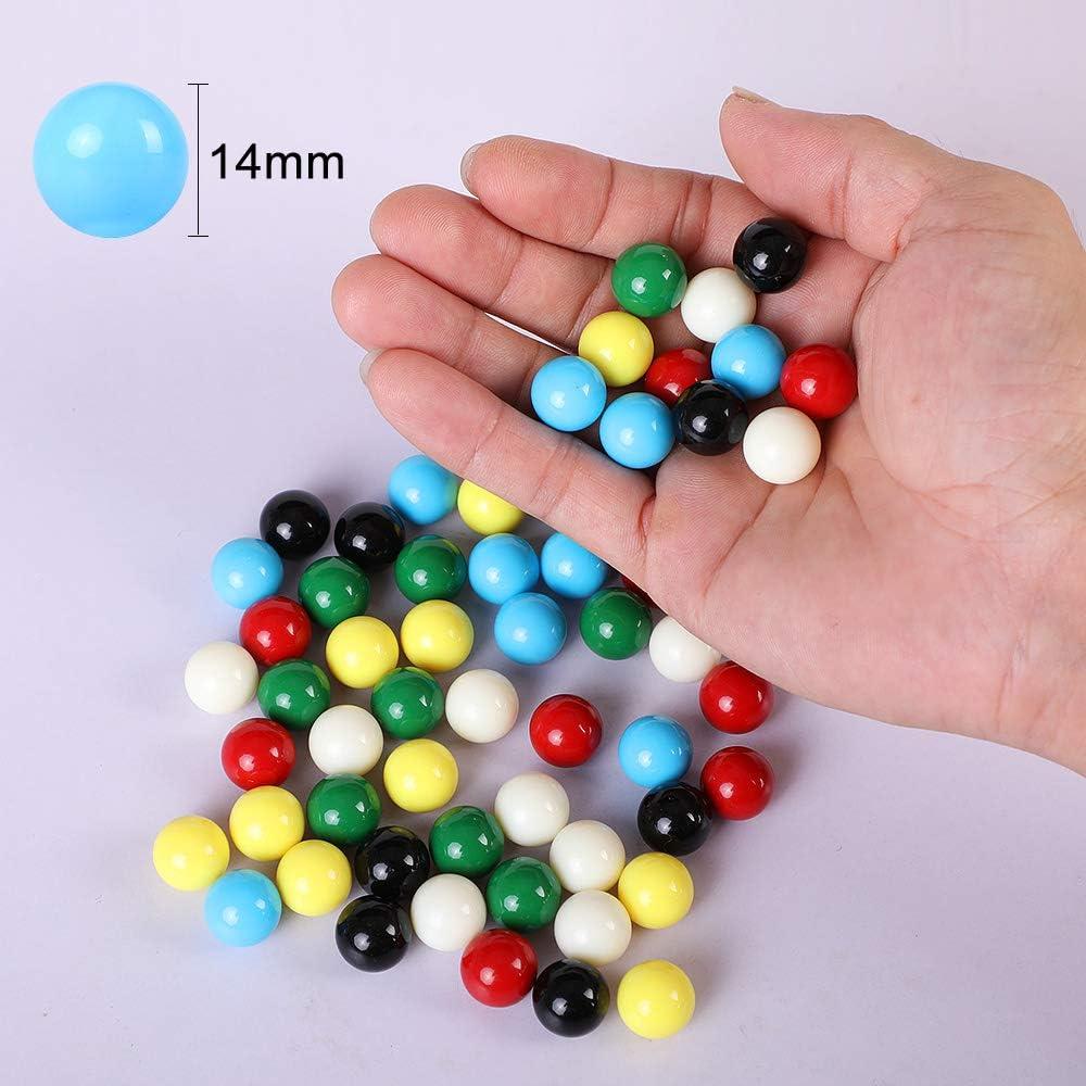 Bolas de Mármol de Reemplazo Laviesto 14mm 60 Piezas 6 Colores