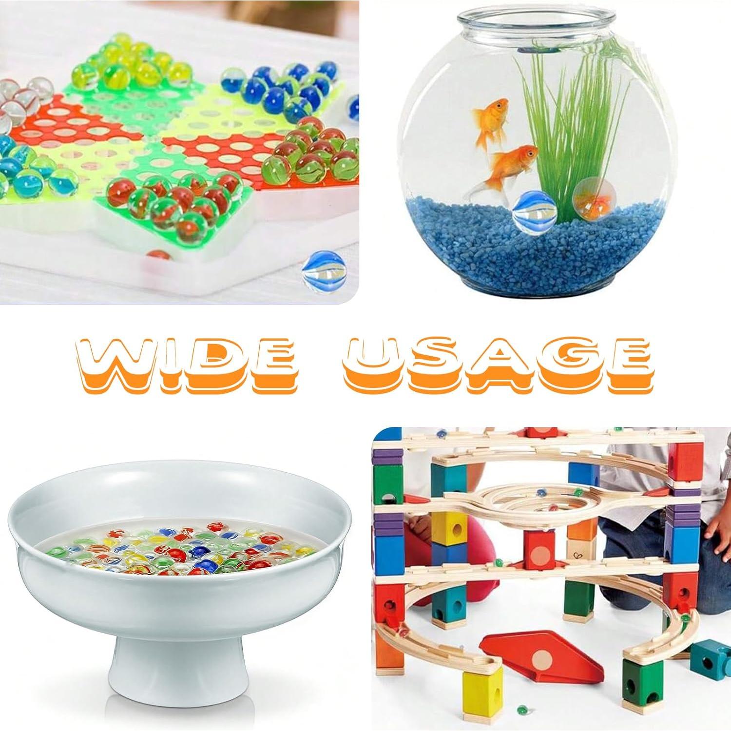 100 Canicas de Vidrio Lagincig - Mezcla 14mm y 16mm para Juegos