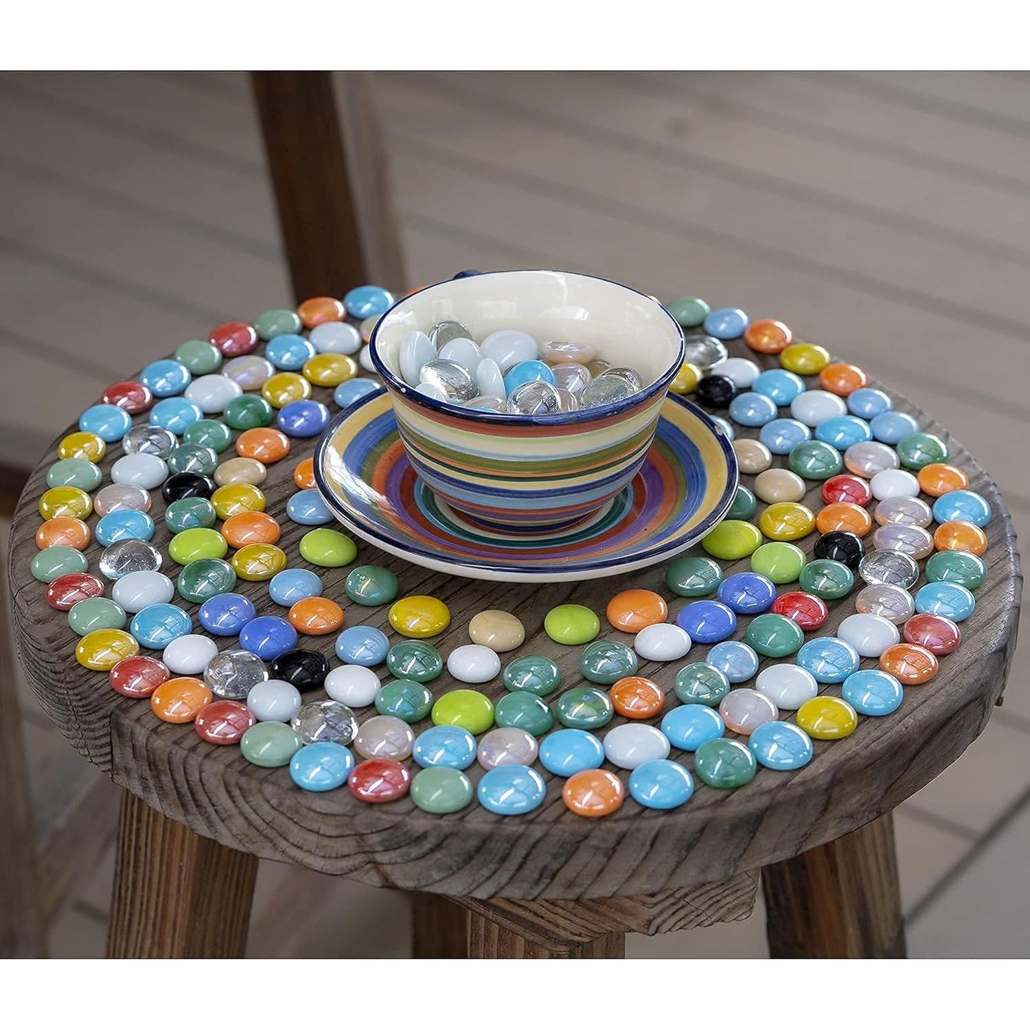 Gemas de Vidrio Coloridas HappyFiller 0.45 kg para Manualidades