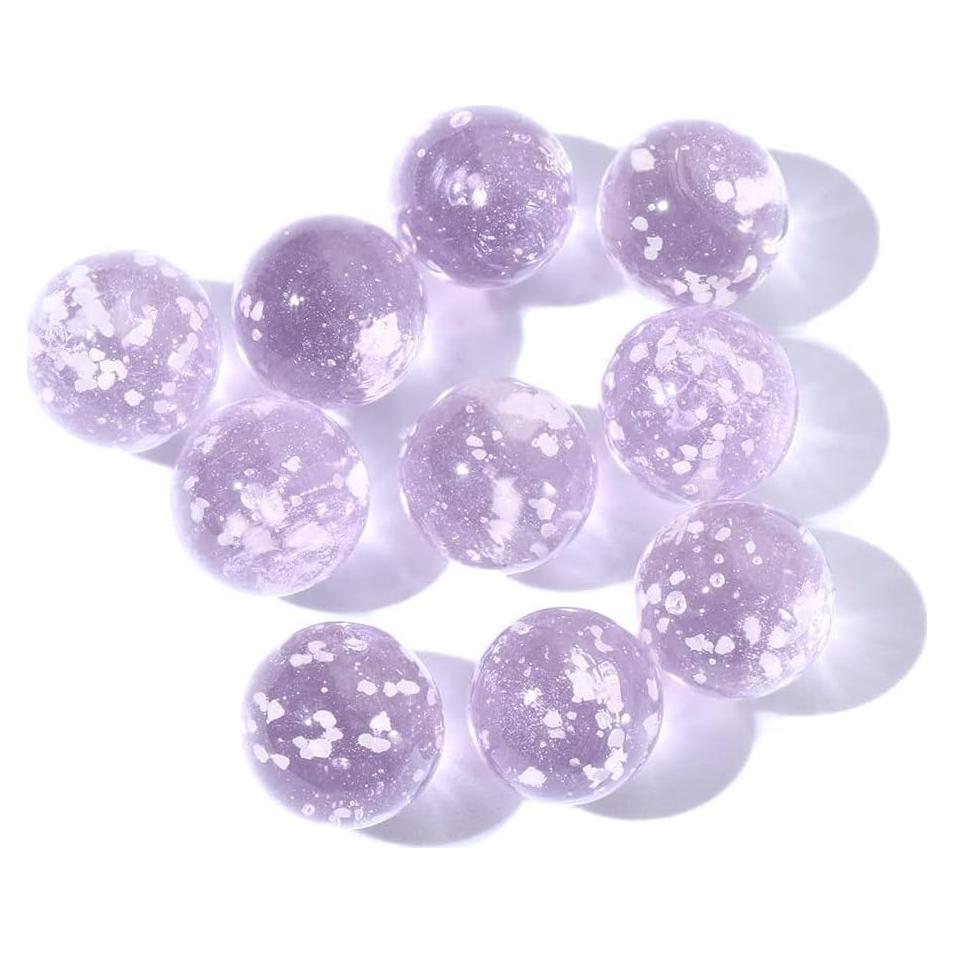 Set de 10 Canicas de Vidrio Luminiscentes Rosa 1.19 cm