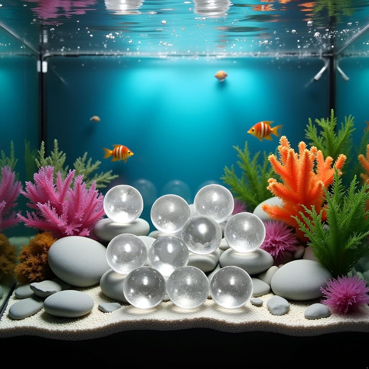 20 Canicas de Vidrio Transparentes 10mm Sluswallow