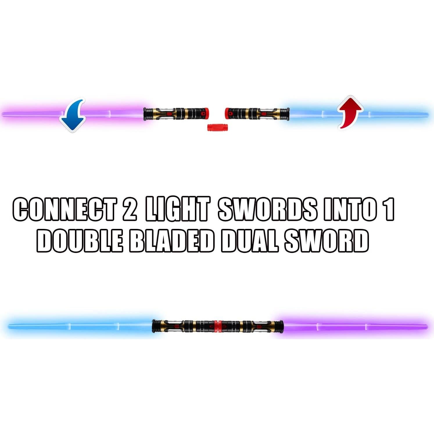 Espadas luminosas 2 en 1 Lesuter Toys LED 3 colores