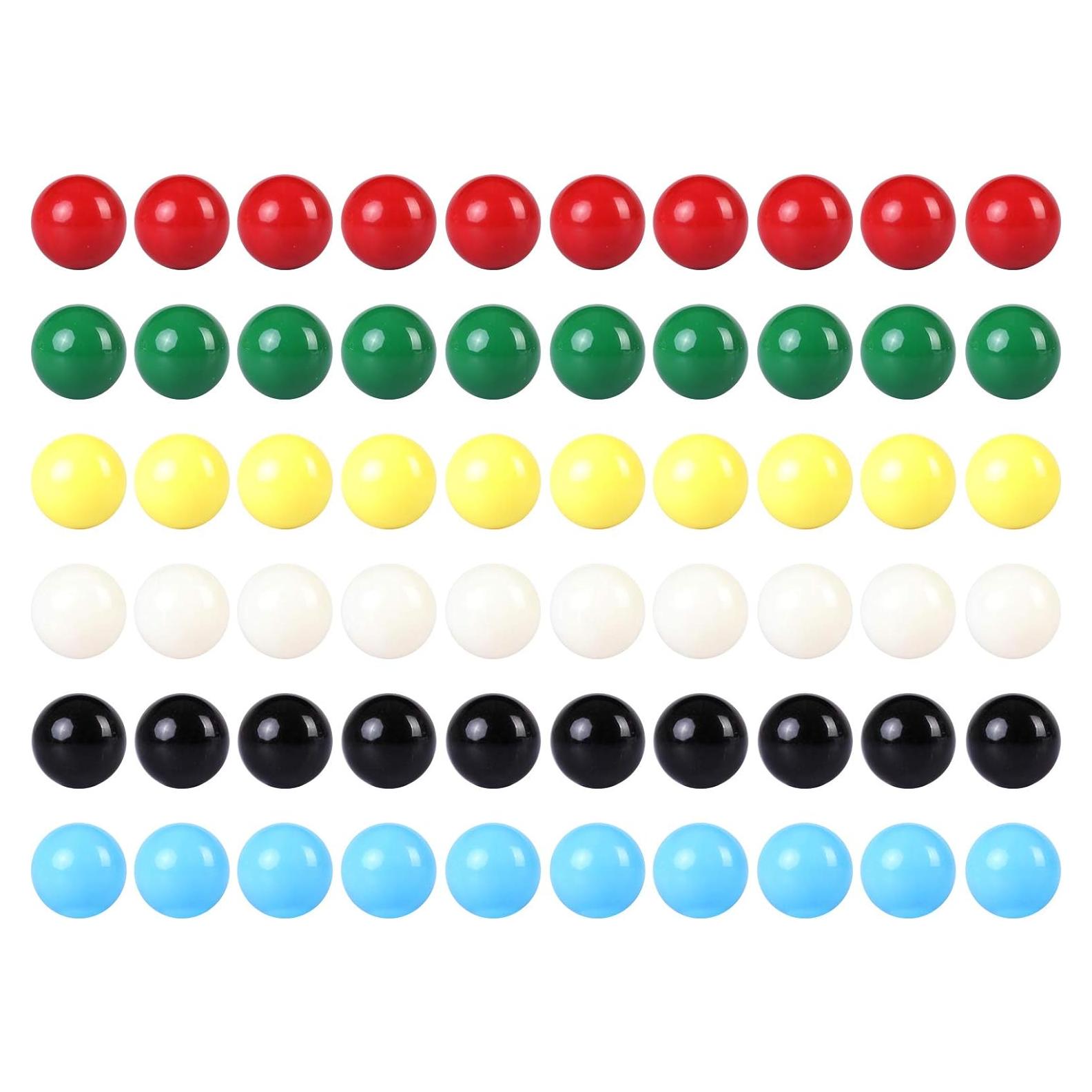 Bolas de Repuesto Acrílicas Laviesto 60pcs 14mm 6 Colores