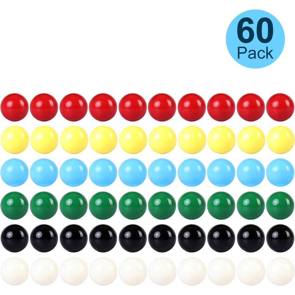 Bolas de Repuesto Acrílicas Laviesto 60pcs 14mm 6 Colores