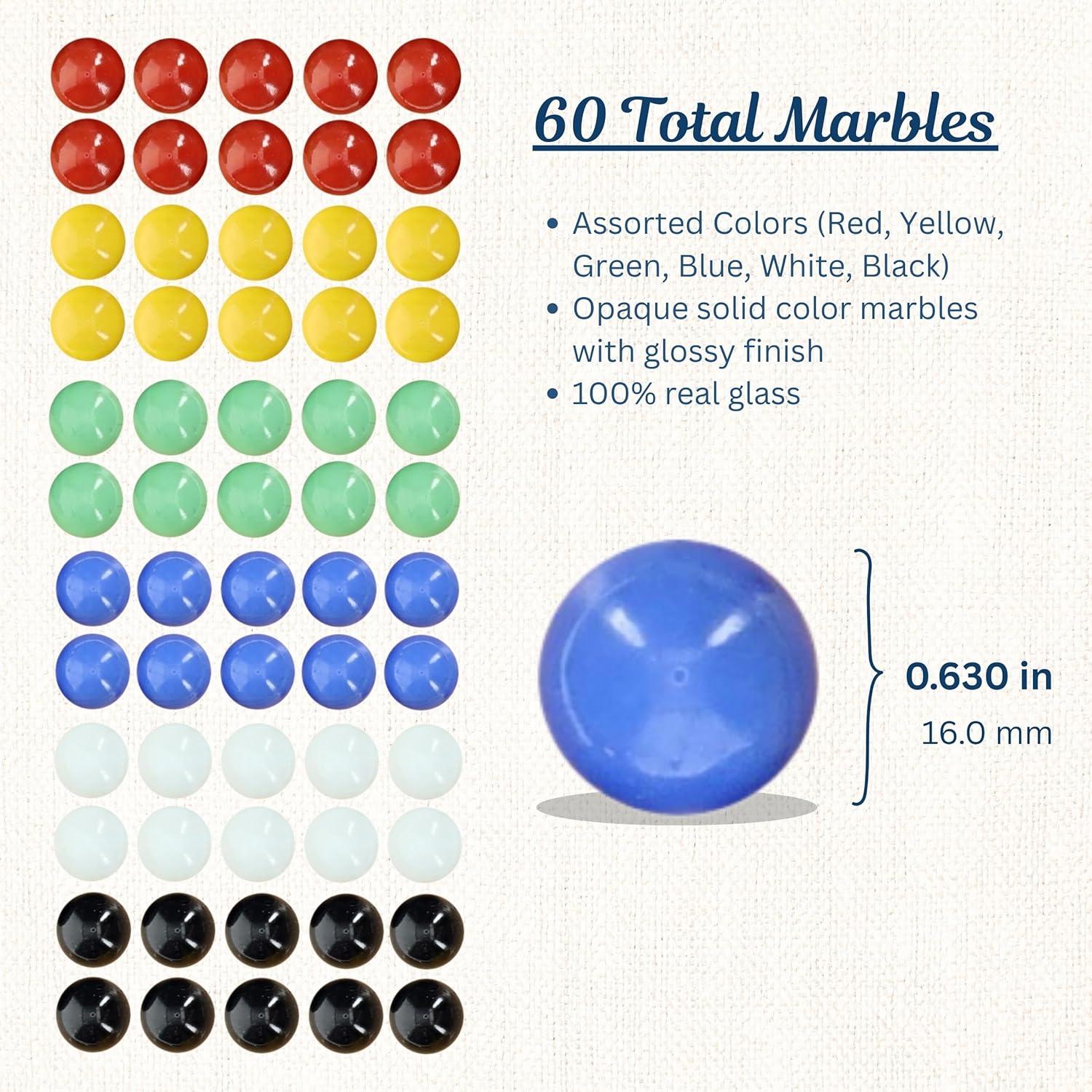 Bolas de Vidrio de Repuesto WE Games para Damas Chinas - 60 Piezas