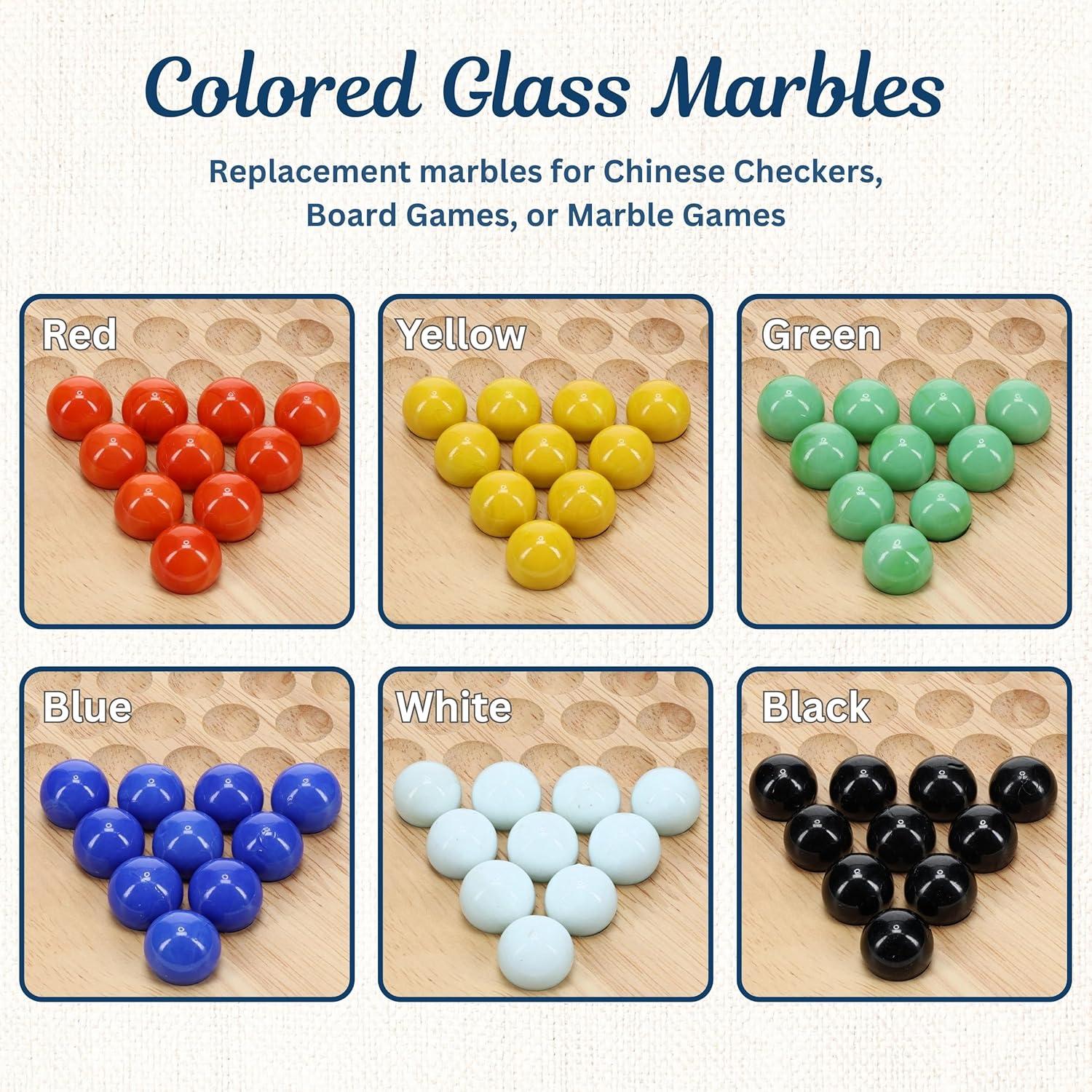 Bolas de Vidrio de Repuesto WE Games para Damas Chinas - 60 Piezas