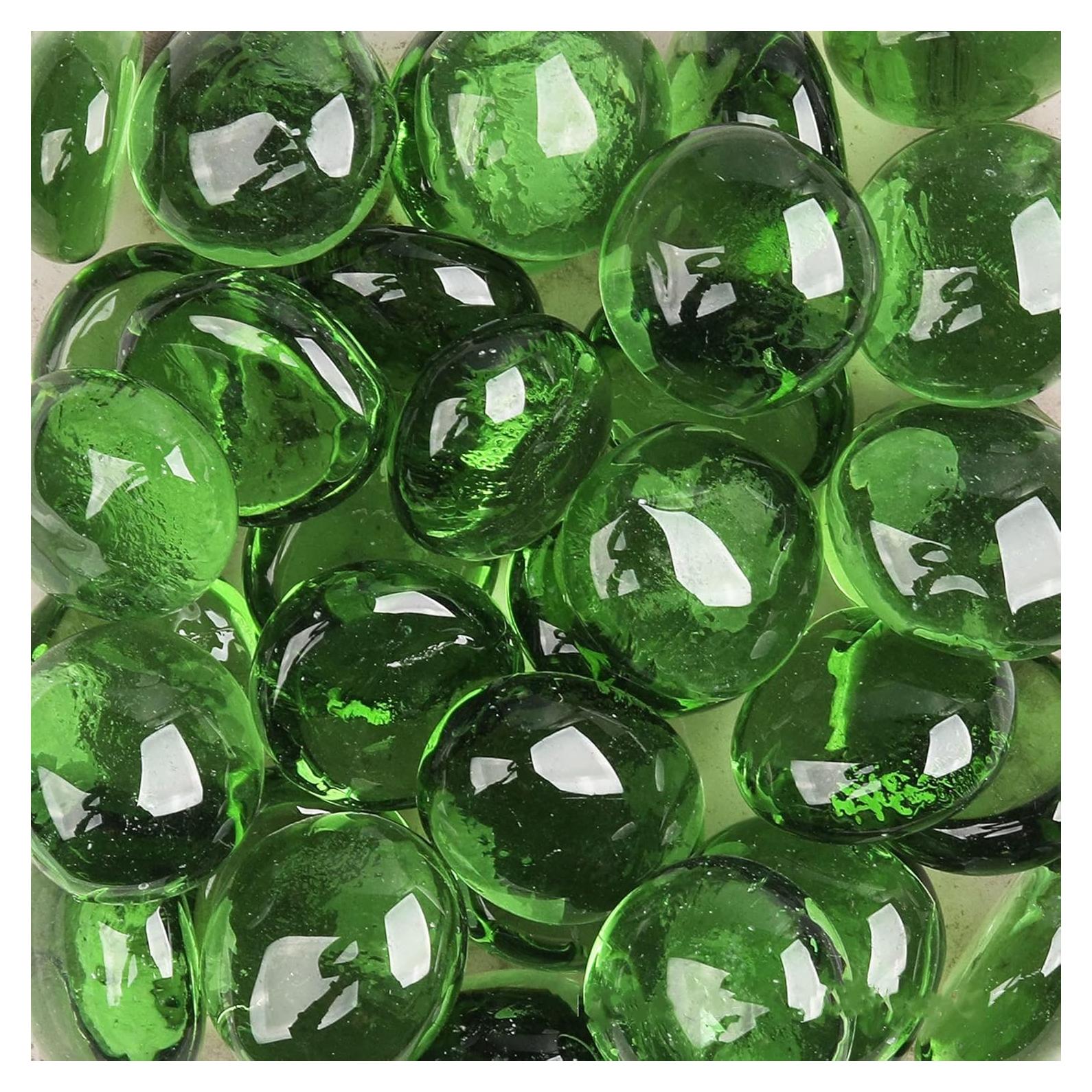 Canicas de Vidrio Plano LiFschal Verde 200g - 32-37 Piezas