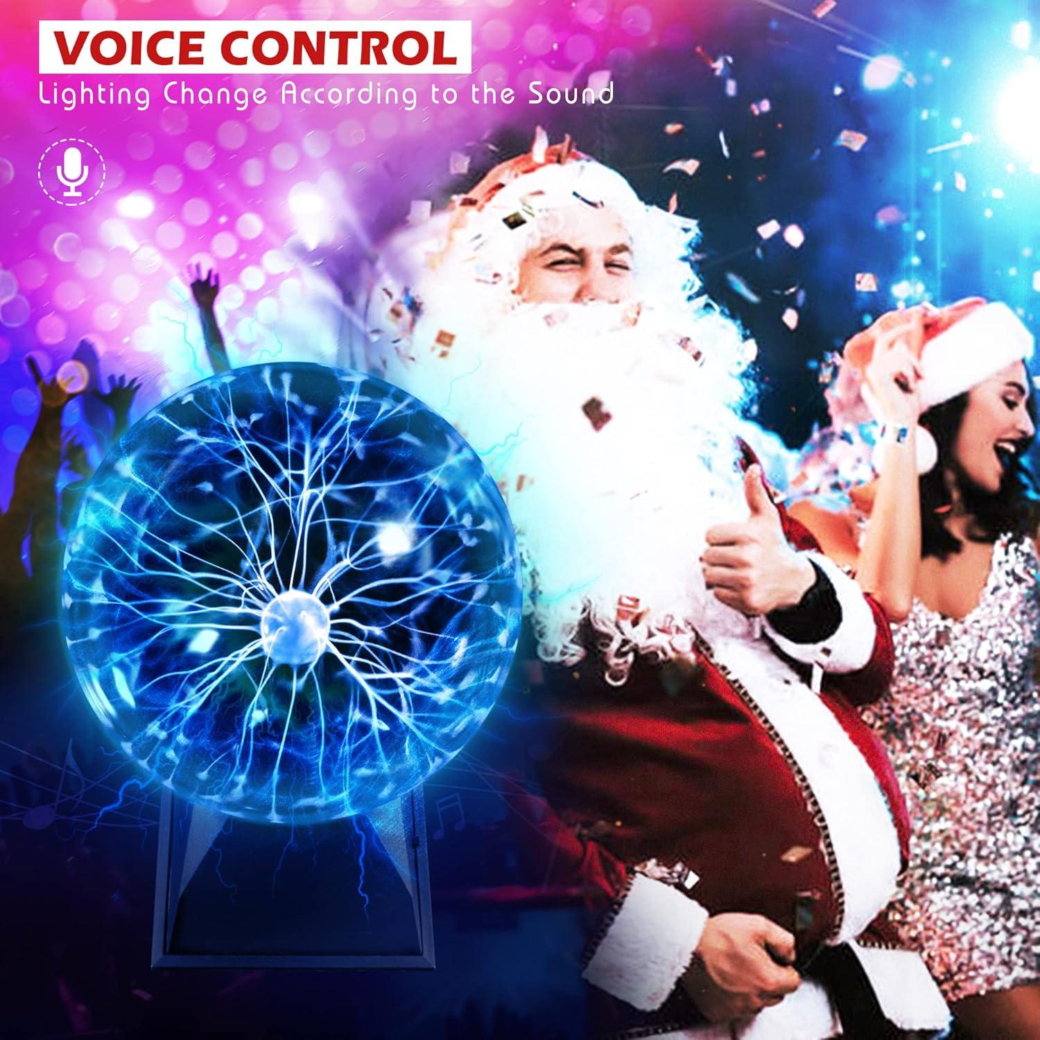 Lámpara de Plasma Flashmen 15 cm Táctil y Sonido Azul