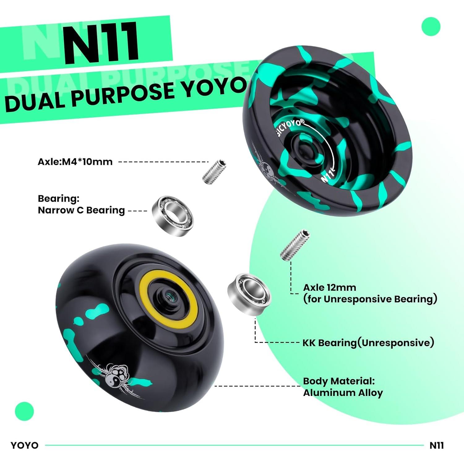 Yoyo Profesional MAGICYOYO N11 Metal Doble Modo 136g