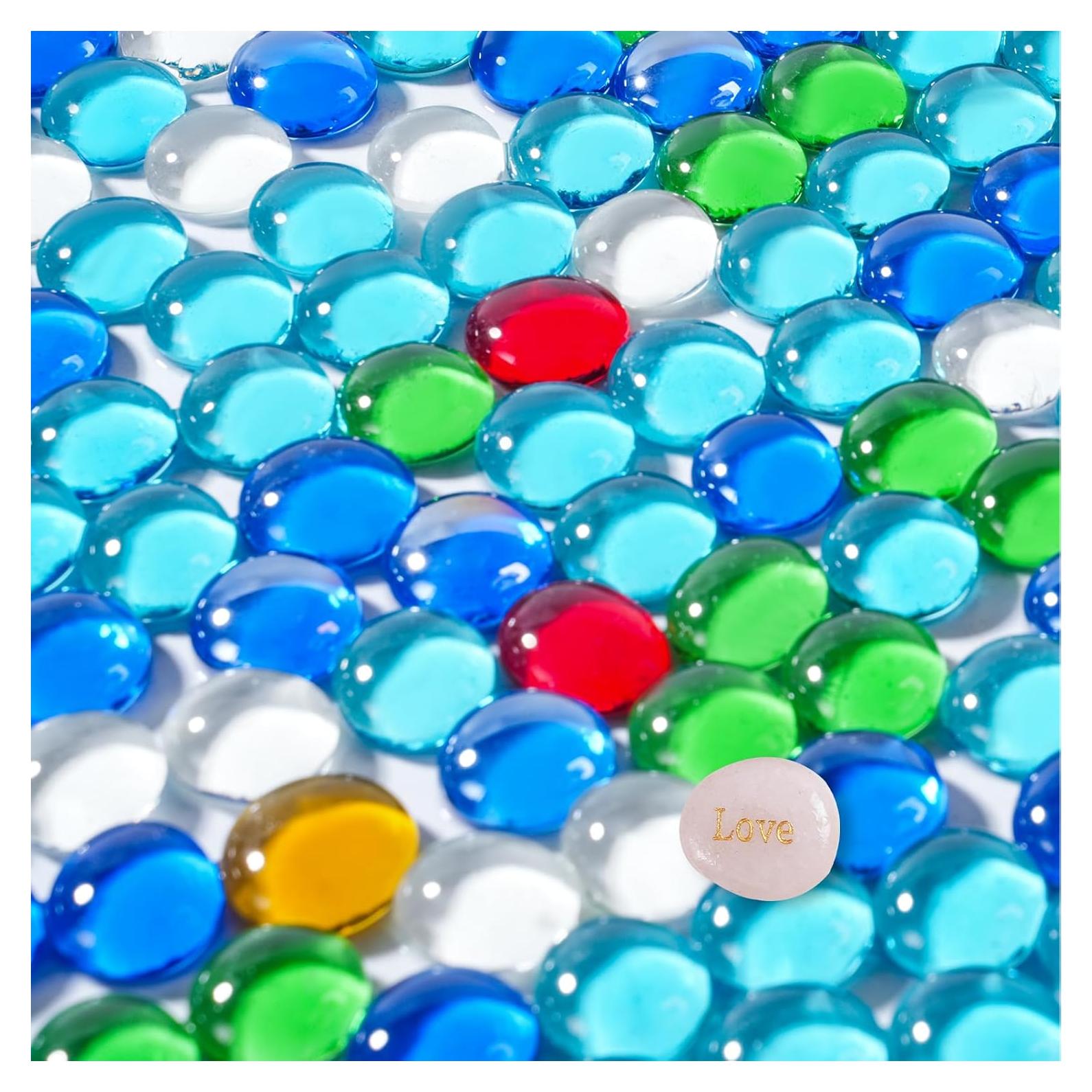 Perlas de Vidrio Planas SIDONG 2.27 kg Multicolor para Jarrones