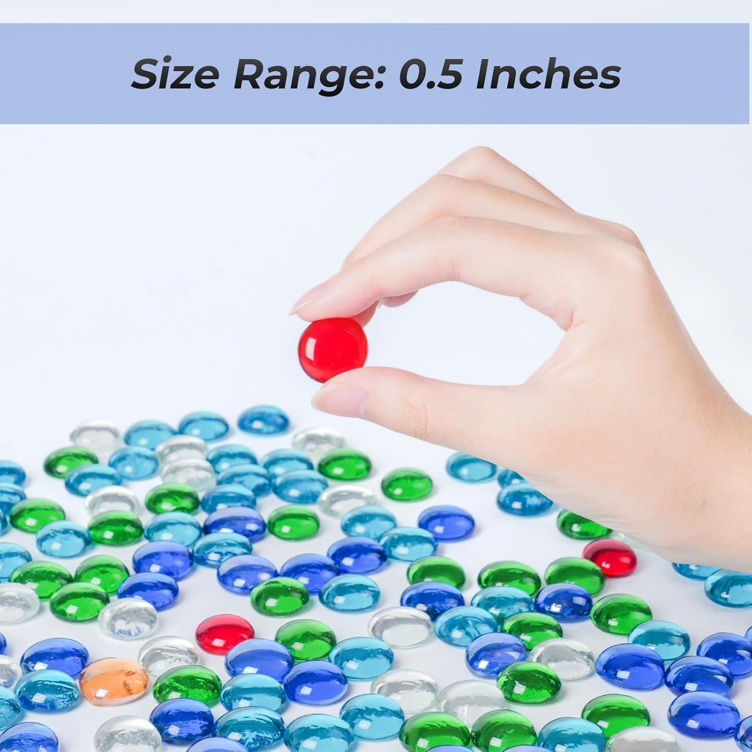 Perlas de Vidrio Planas SIDONG 2.27 kg Multicolor para Jarrones