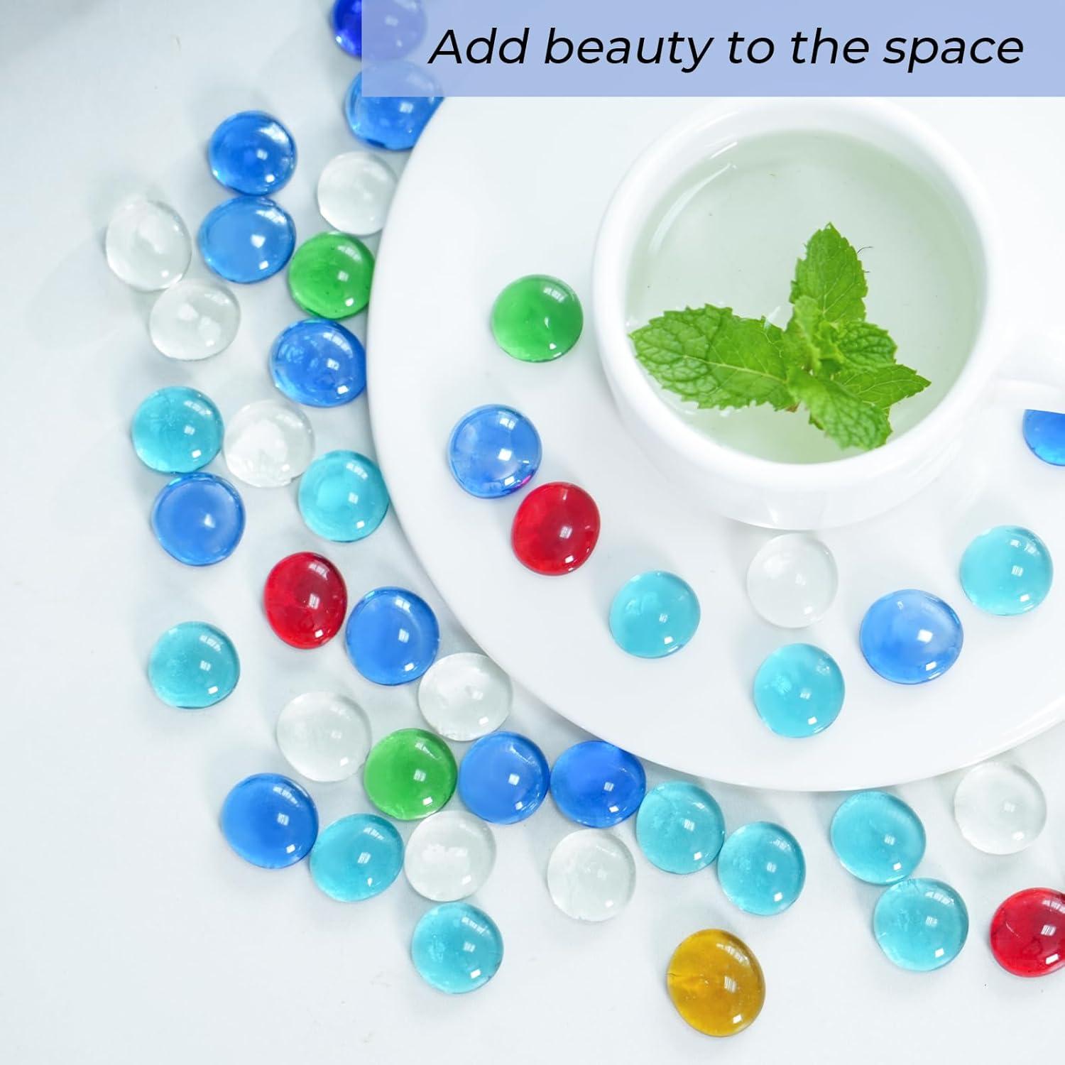 Perlas de Vidrio Planas SIDONG 2.27 kg Multicolor para Jarrones