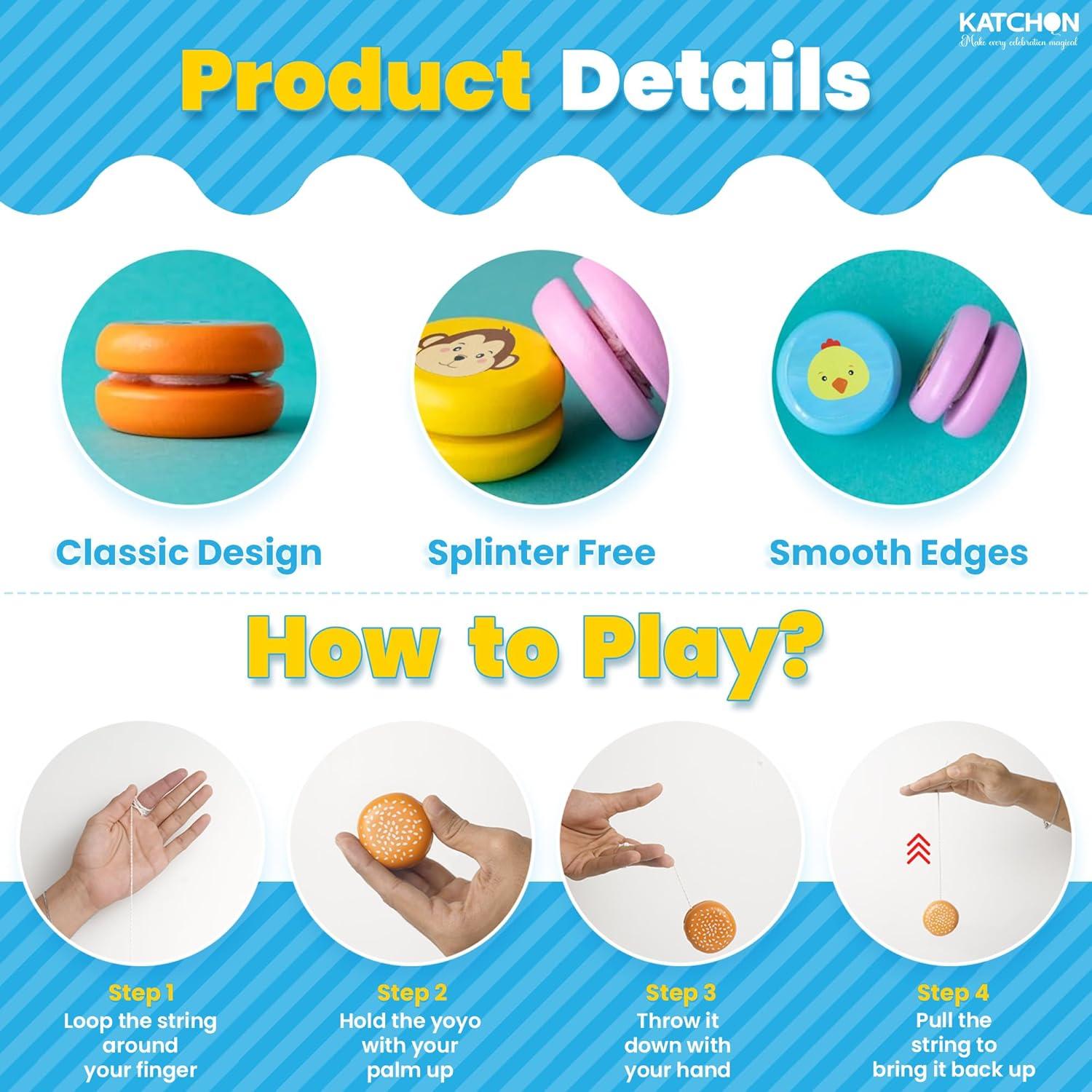 Yo-yos de Animales KatchOn - Paquete de 24, 5.08 cm