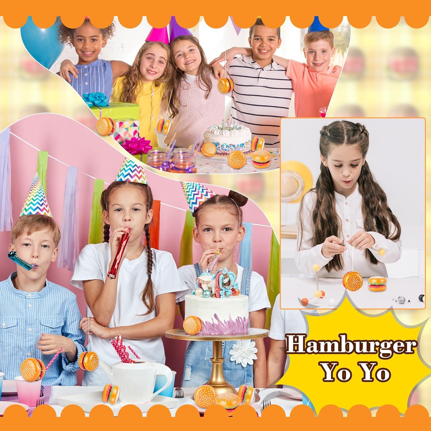 54 Yo-Yos Hamburguesa Drayear para Cumpleaños y Premios
