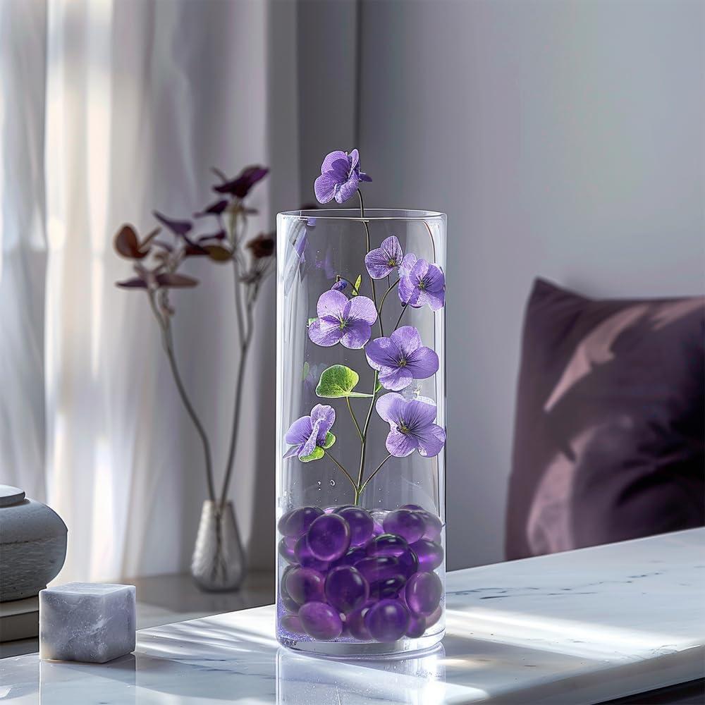 Gemas de Vidrio Moradas HappyFiller 2 LB para Decoración