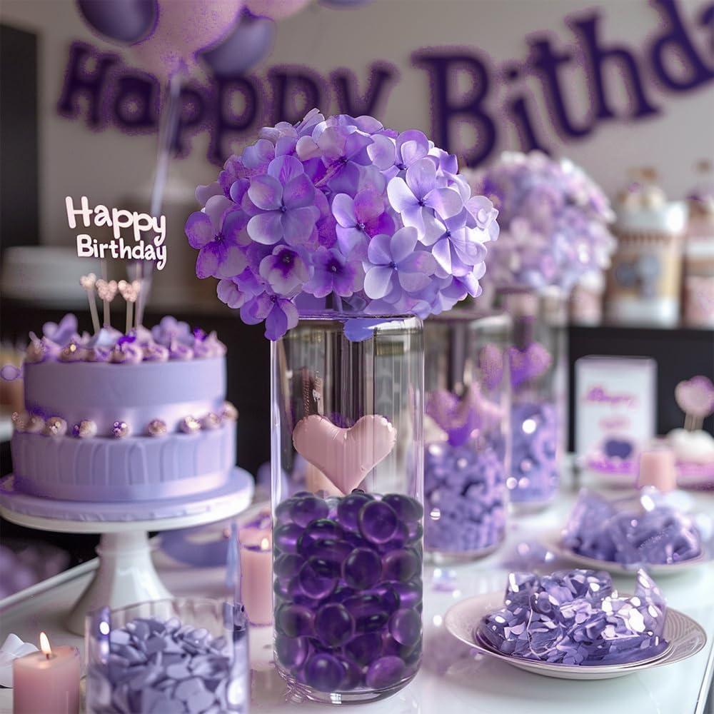 Gemas de Vidrio Moradas HappyFiller 2 LB para Decoración