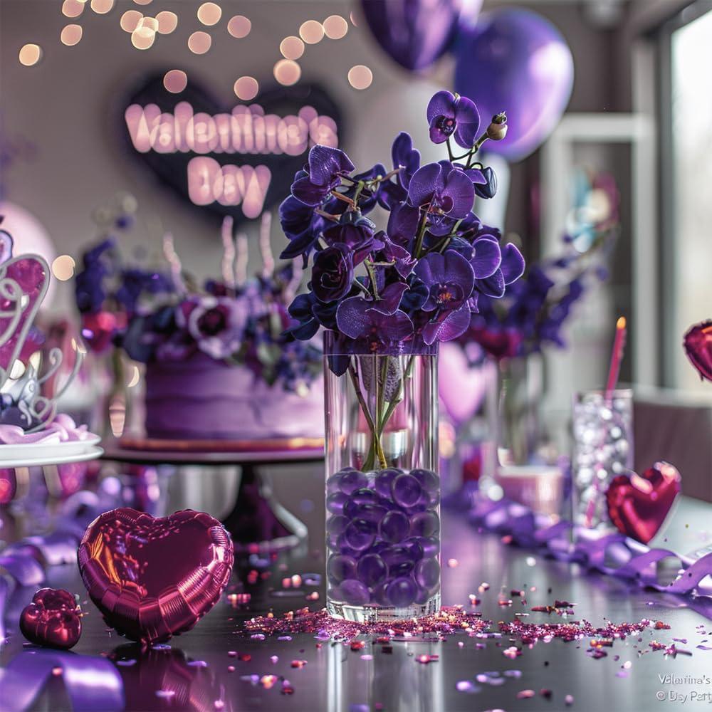 Gemas de Vidrio Moradas HappyFiller 2 LB para Decoración