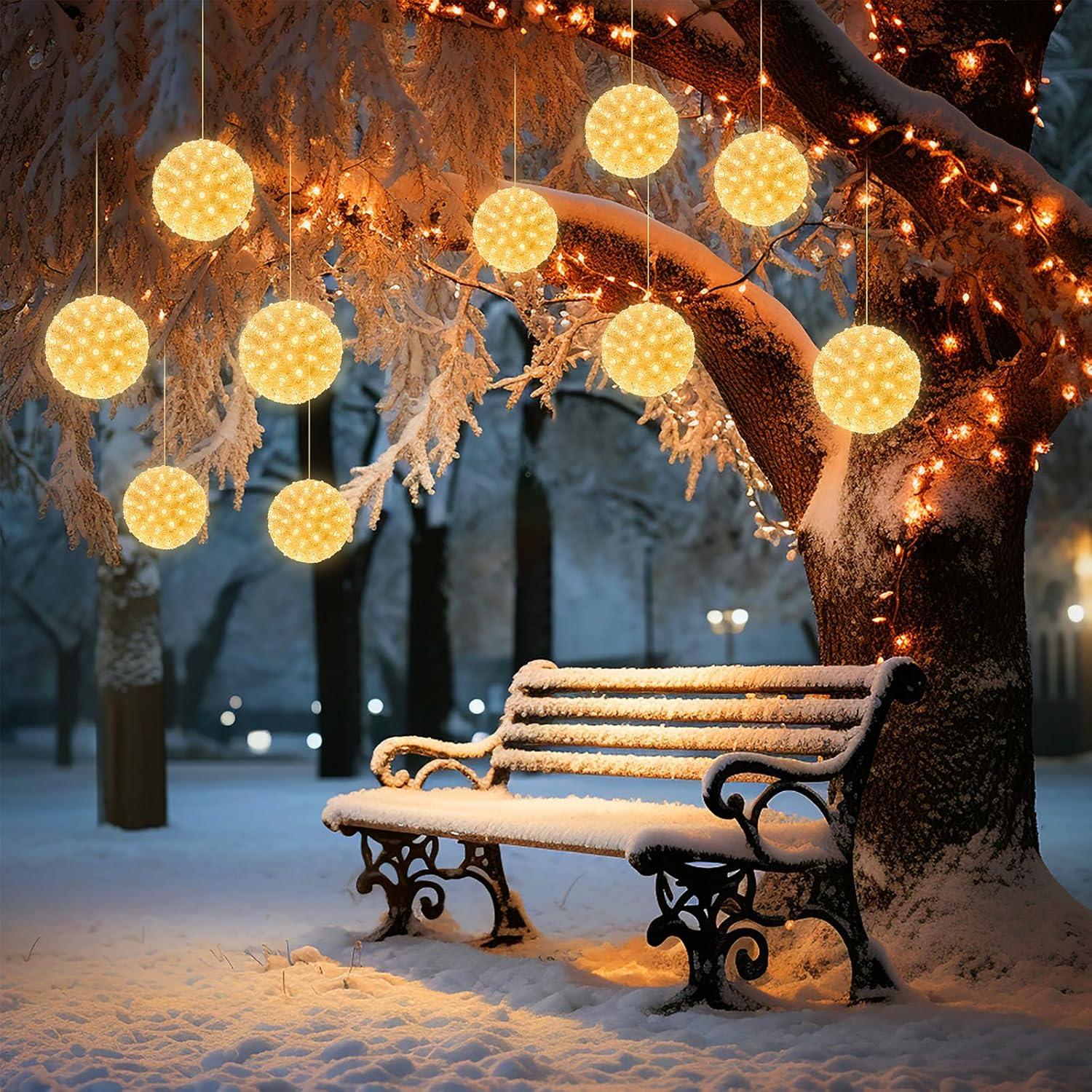 Esferas Iluminadas de Navidad Brightown 15.24 cm 100 LED IP65