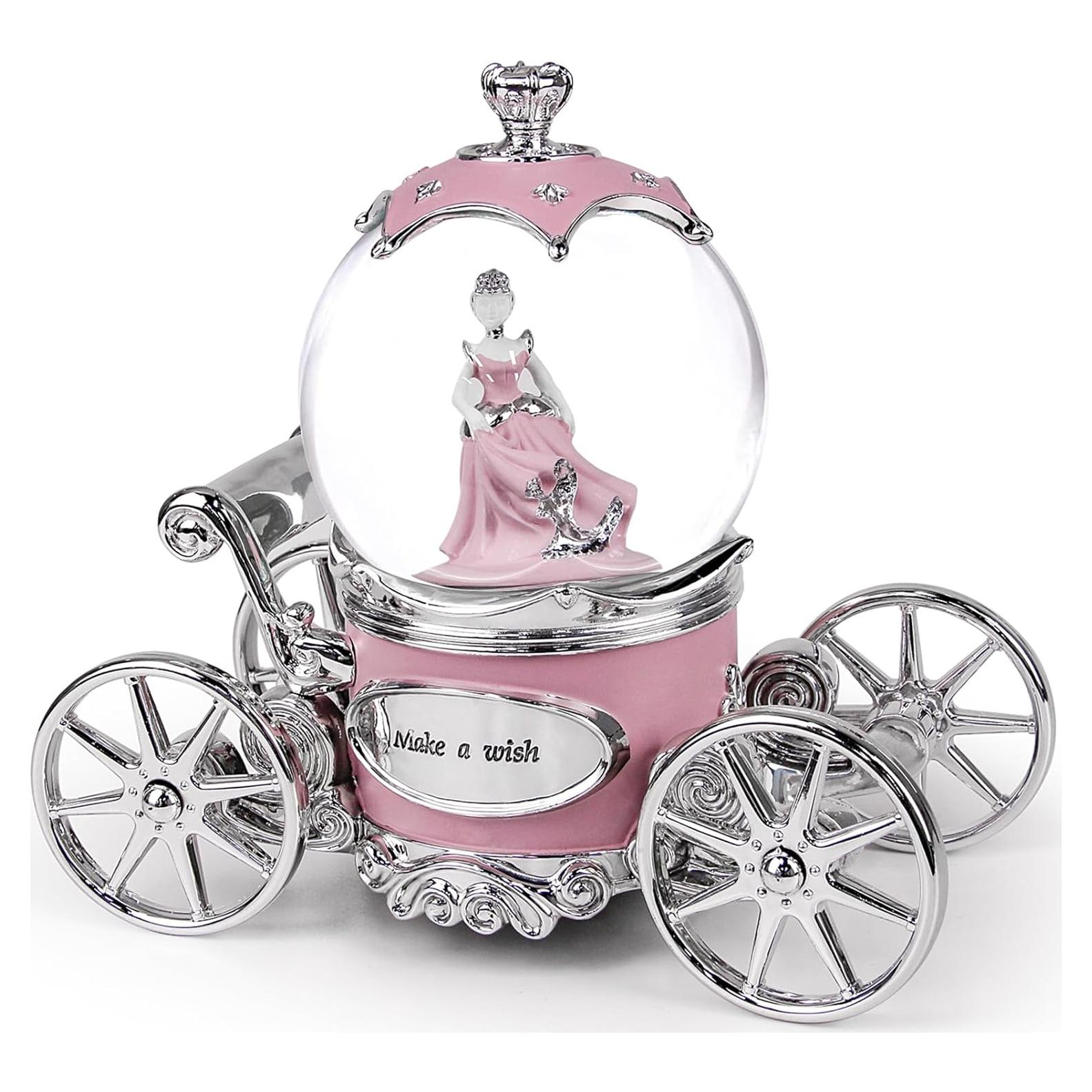 Globo de Nieve Musical Cenicienta con Luces LED 20x10x18 cm