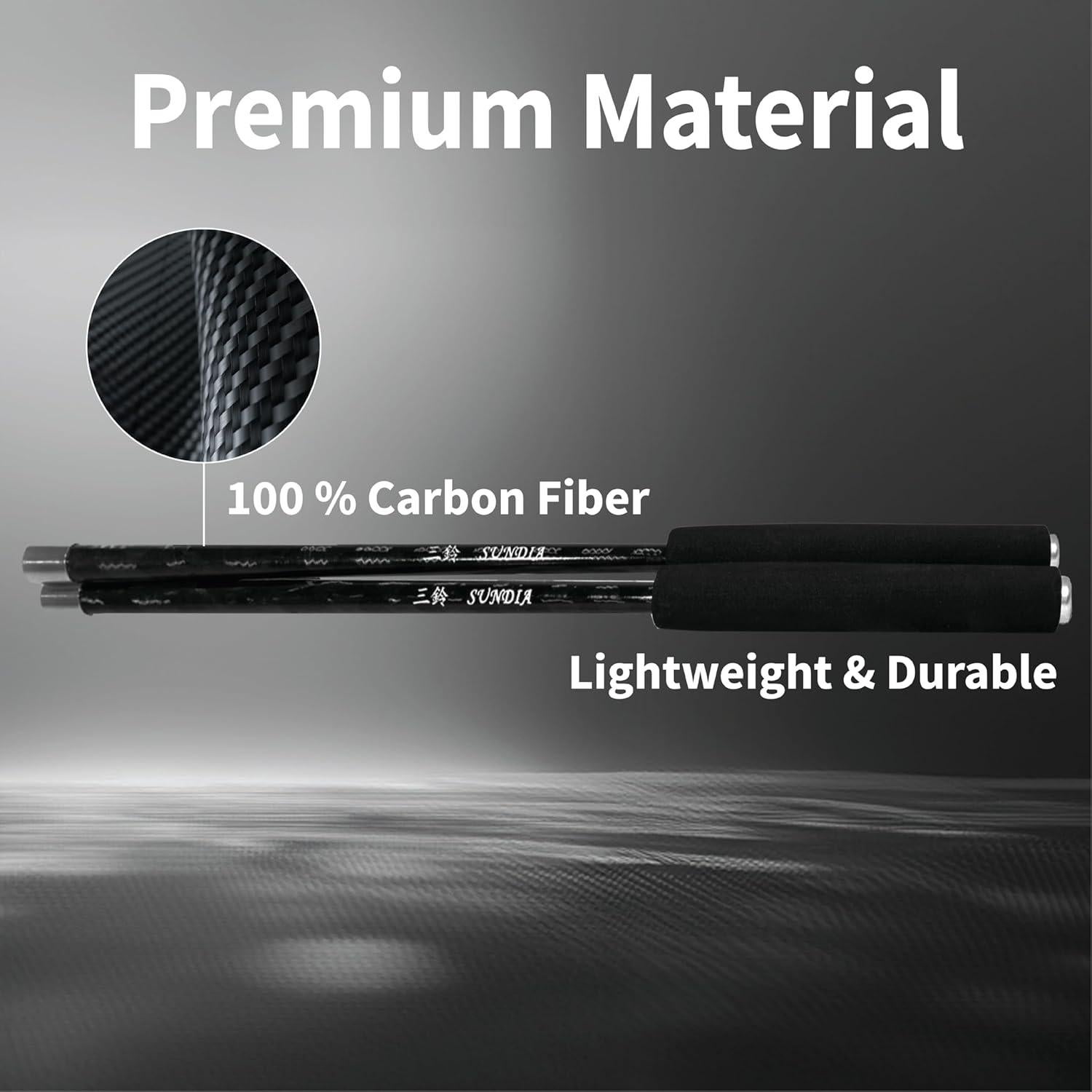 Palos de Diábolo de Carbono SUNDIA - 32 cm, Ligero y Profesional