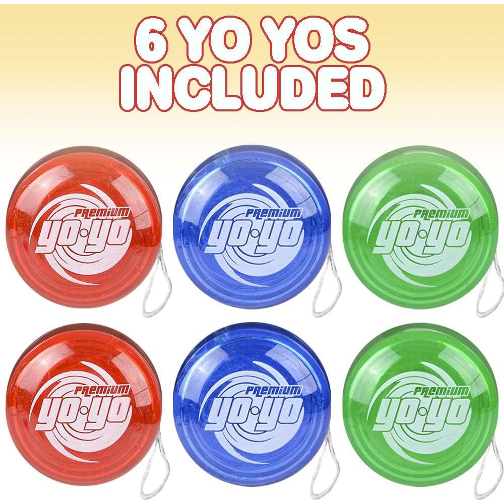 Yoyos de Plástico Premium ArtCreativity - Paquete de 6 Colores