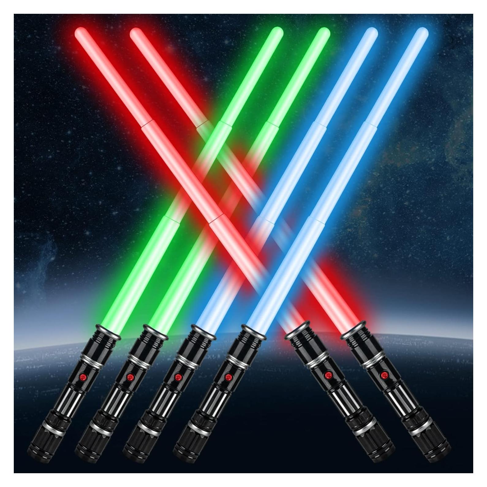 Set de 6 Espadas Iluminadas Bakatatoyz con Sonido FX