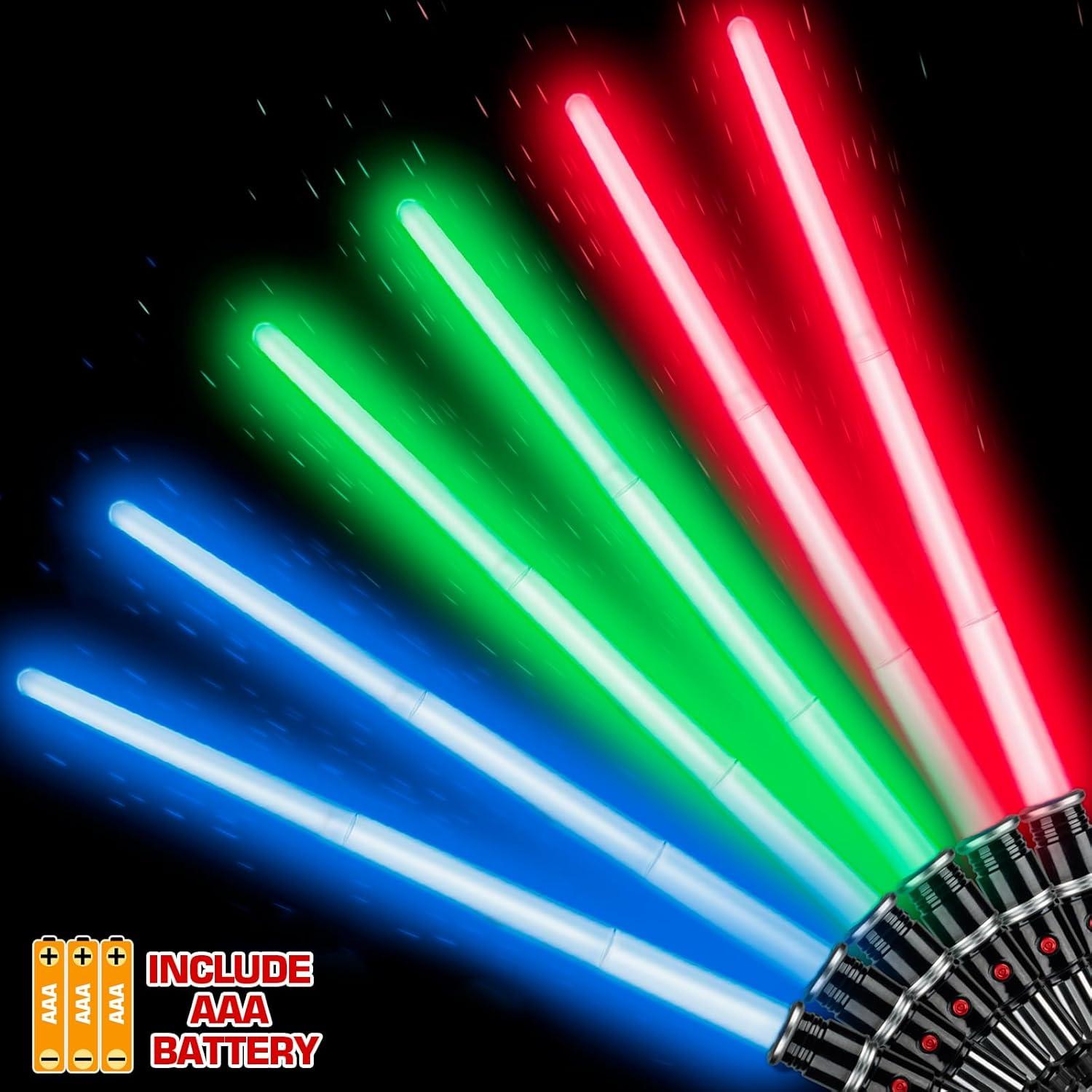 Set de 6 Espadas Iluminadas Bakatatoyz con Sonido FX