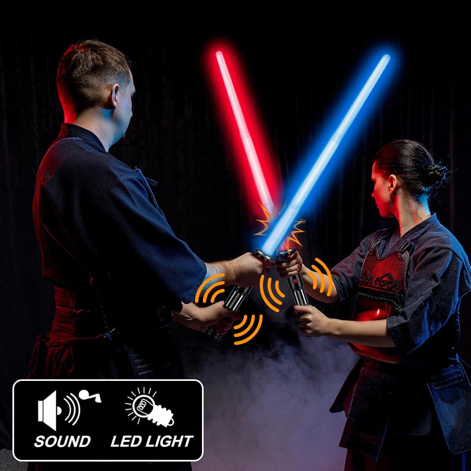 Set de 6 Espadas Iluminadas Bakatatoyz con Sonido FX