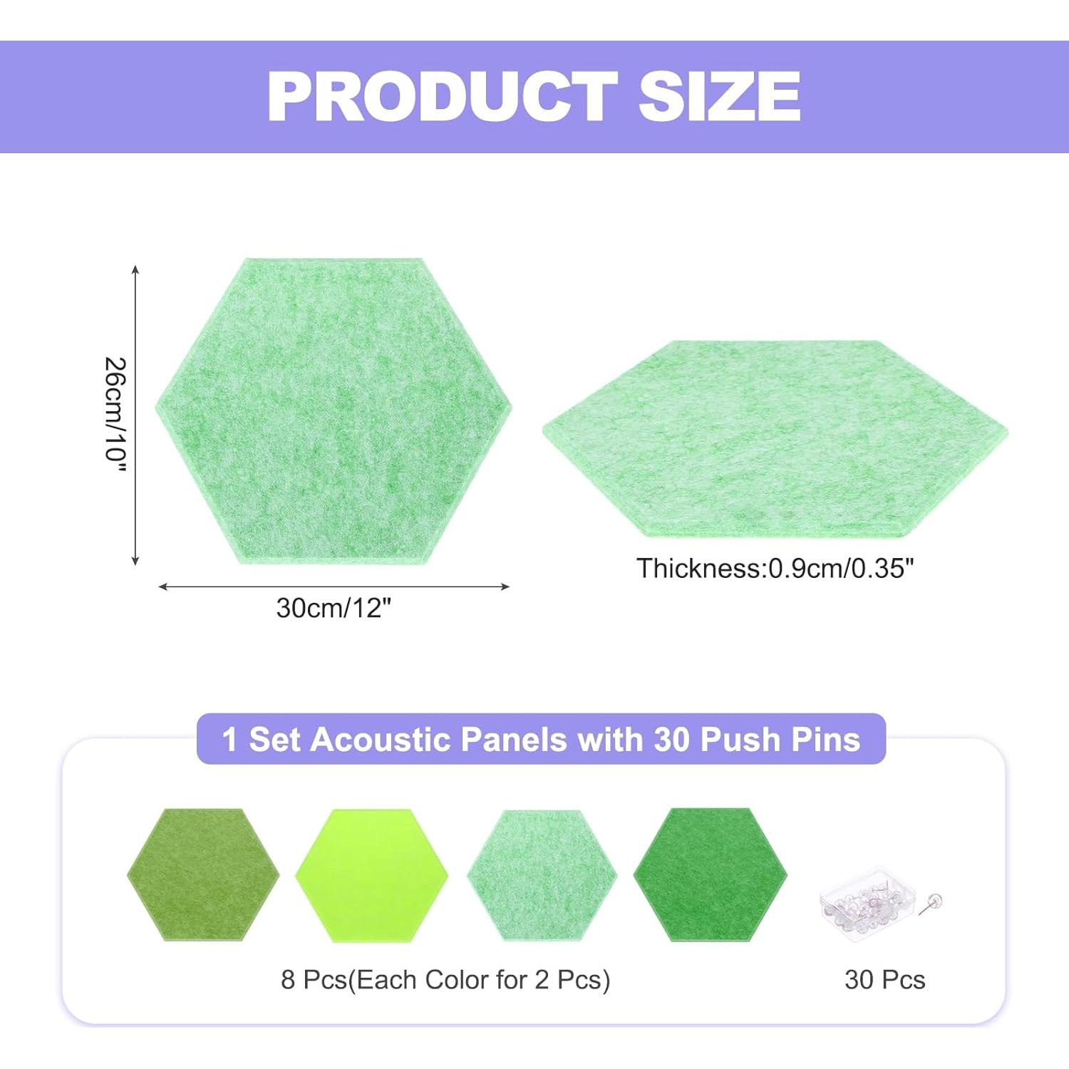 Paneles Acústicos Hexagonales MECCANIXITY 30x26cm Ignífugos