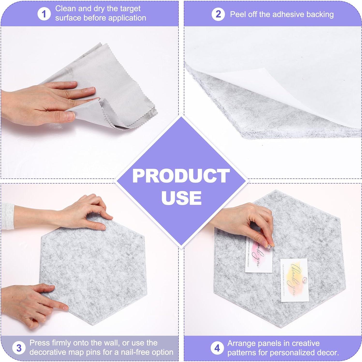 Paneles Acústicos Hexagonales MECCANIXITY 30x26cm Ignífugos