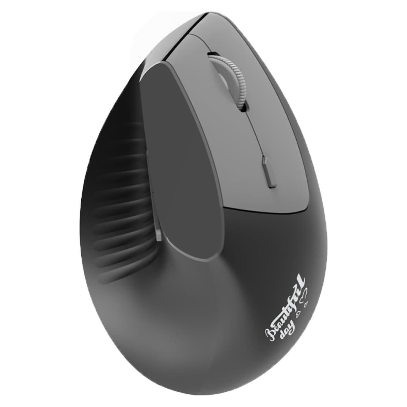 Ratón Inalámbrico Ergonómico Lomiluskr Recargable Negro