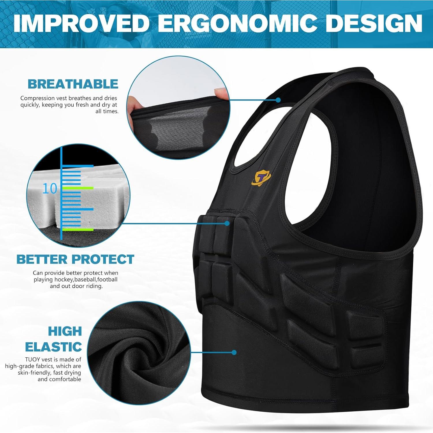 Chaleco de Compresión Acolchado TUOY para Mujeres - Protección Pecho