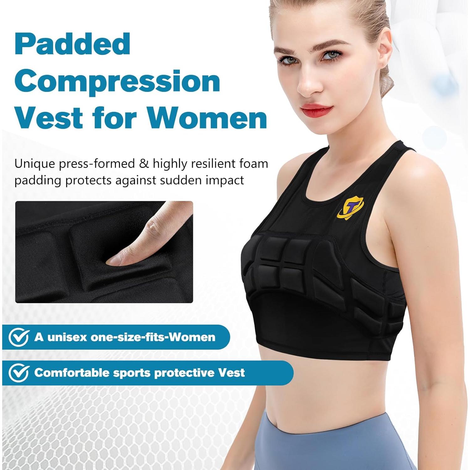 Chaleco de Compresión Acolchado TUOY para Mujeres - Protección Pecho