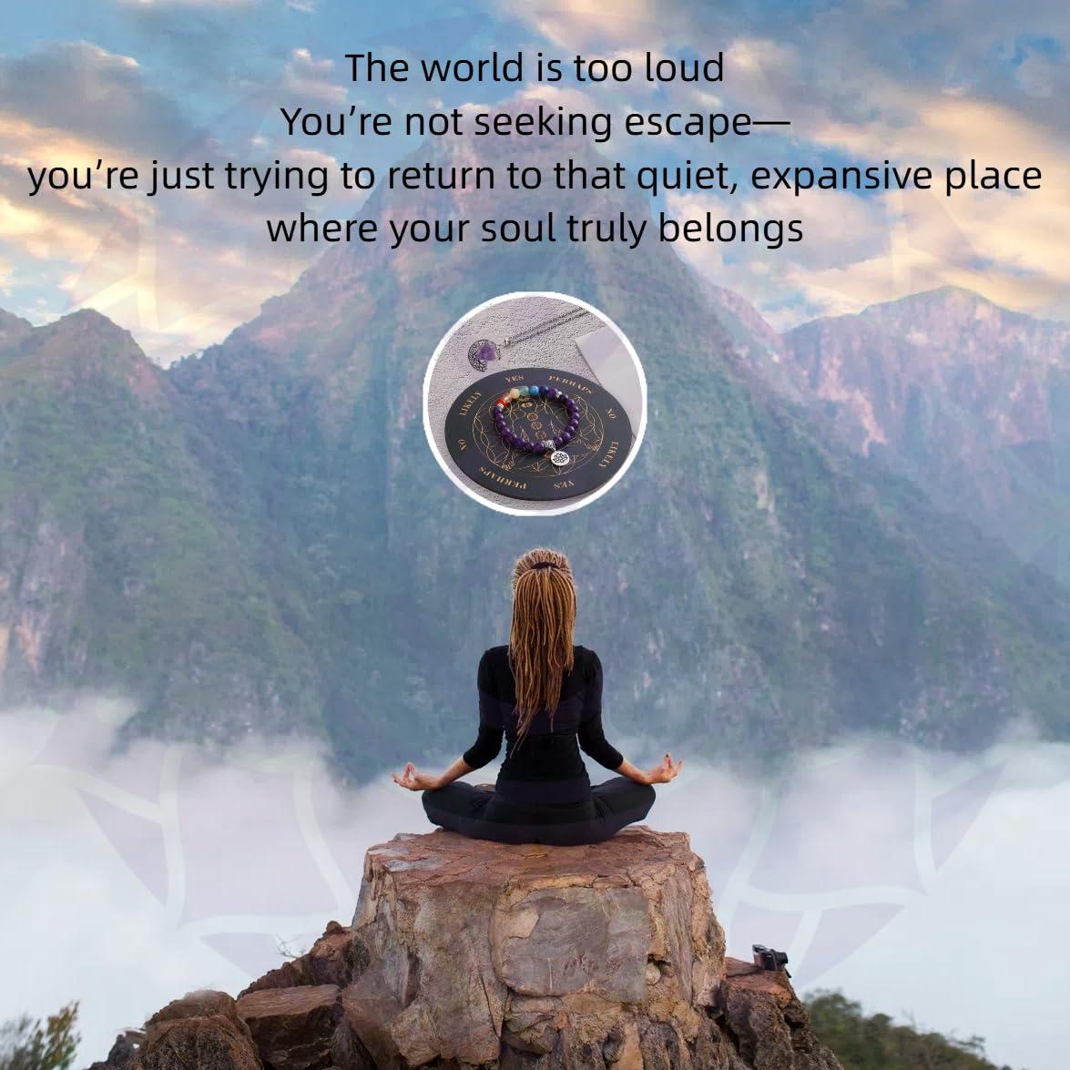 Conjunto Sanación Chakra Corona Hypiisan - Collar y Pulsera